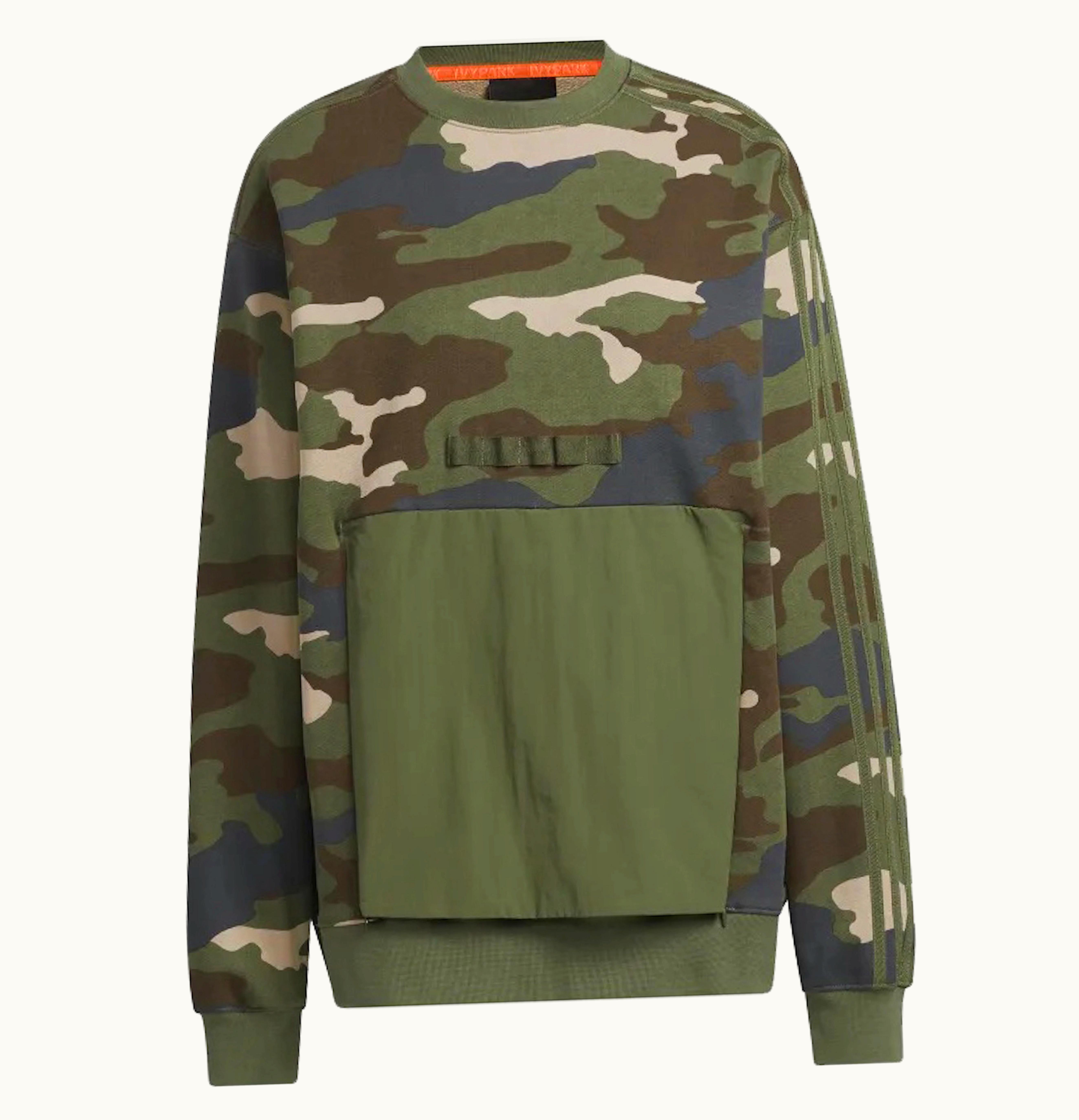 Adidas Adidas Ivy Park Kangaroo Pocket Crewneck Sweatshirt All Gender Camo Print