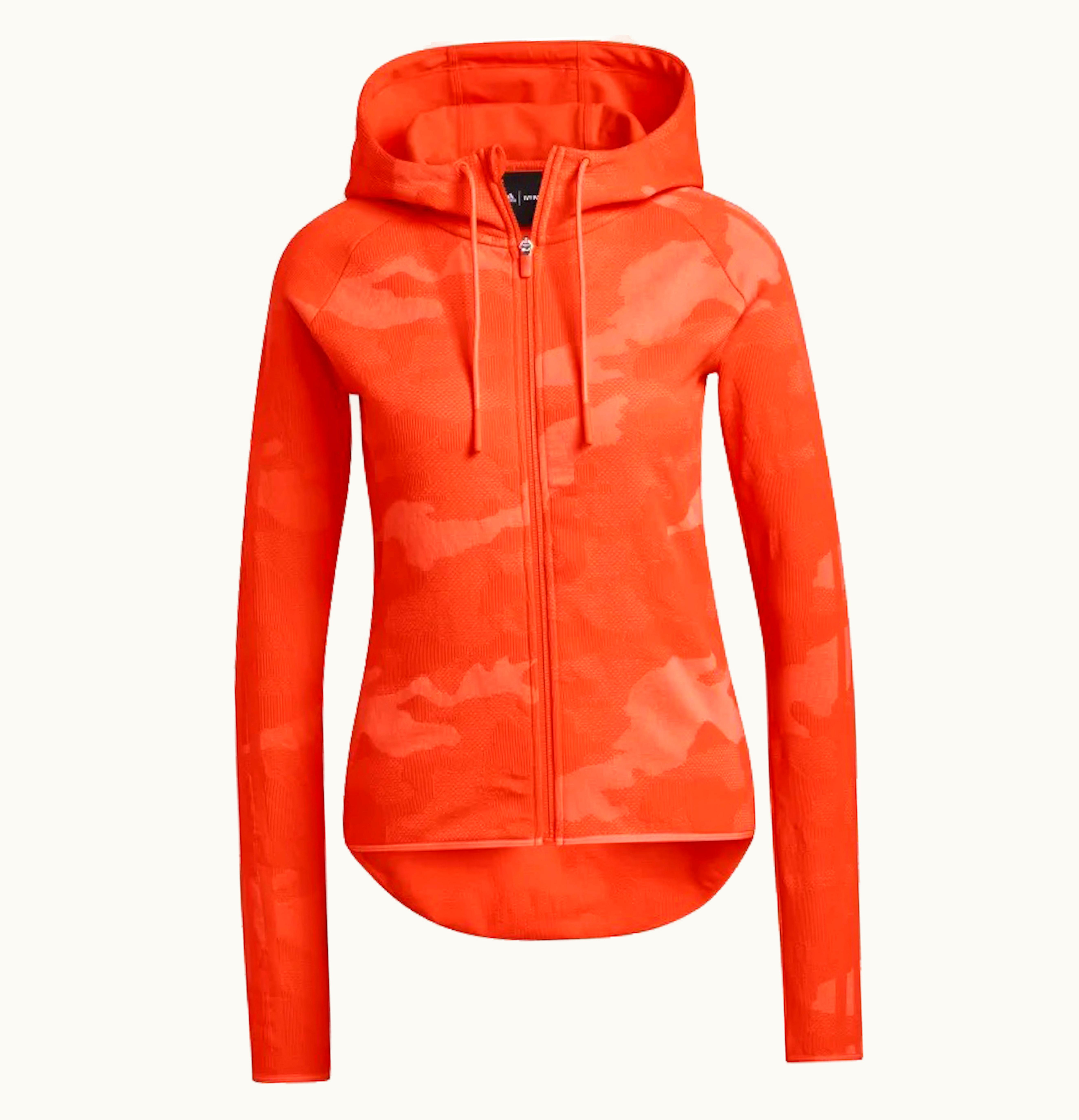 Adidas Adidas Ivy Park Knit Zip Up Hoodie Solar Orange