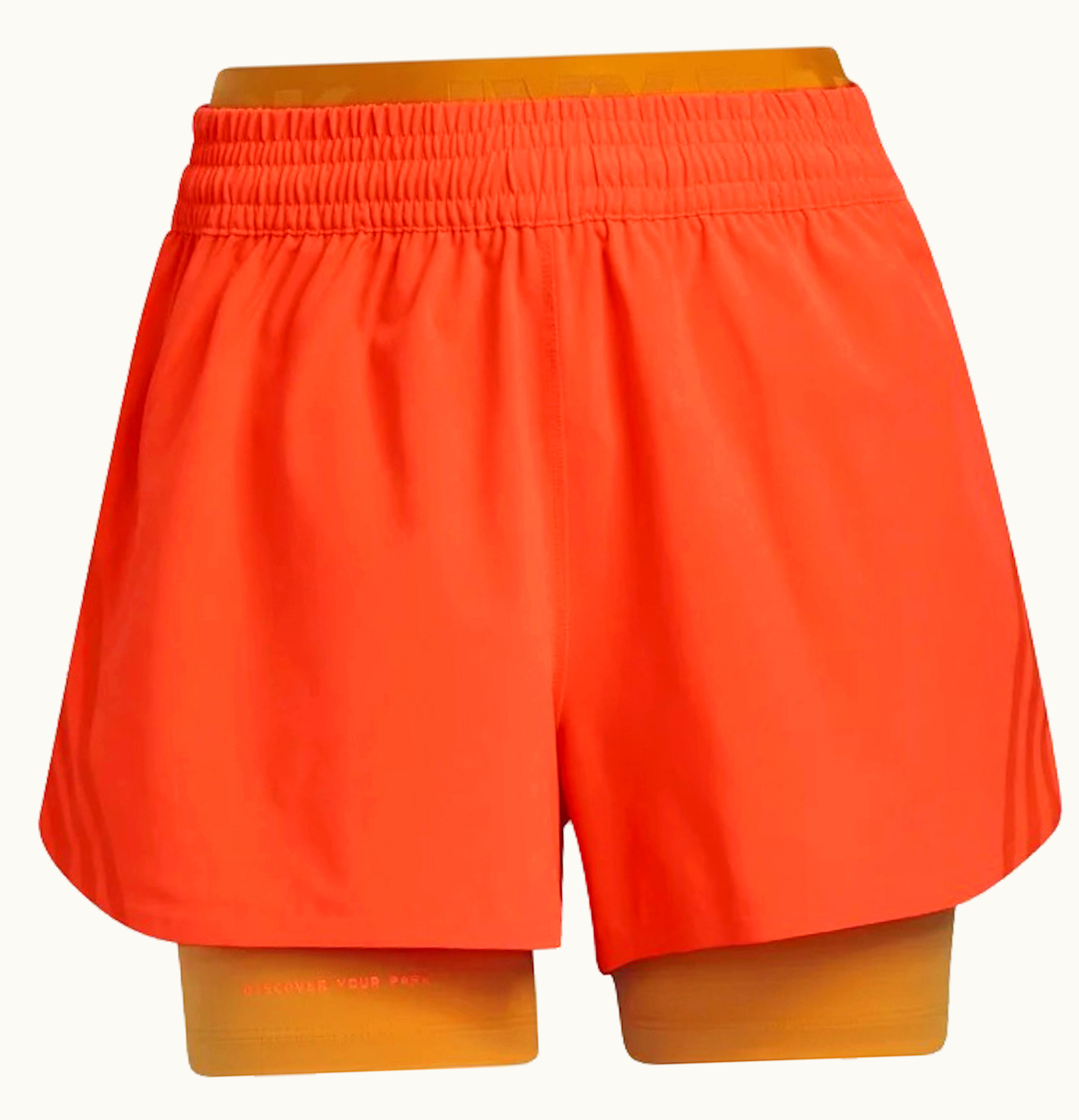 Adidas Adidas Ivy Park Two In One Shorts Solar Orange