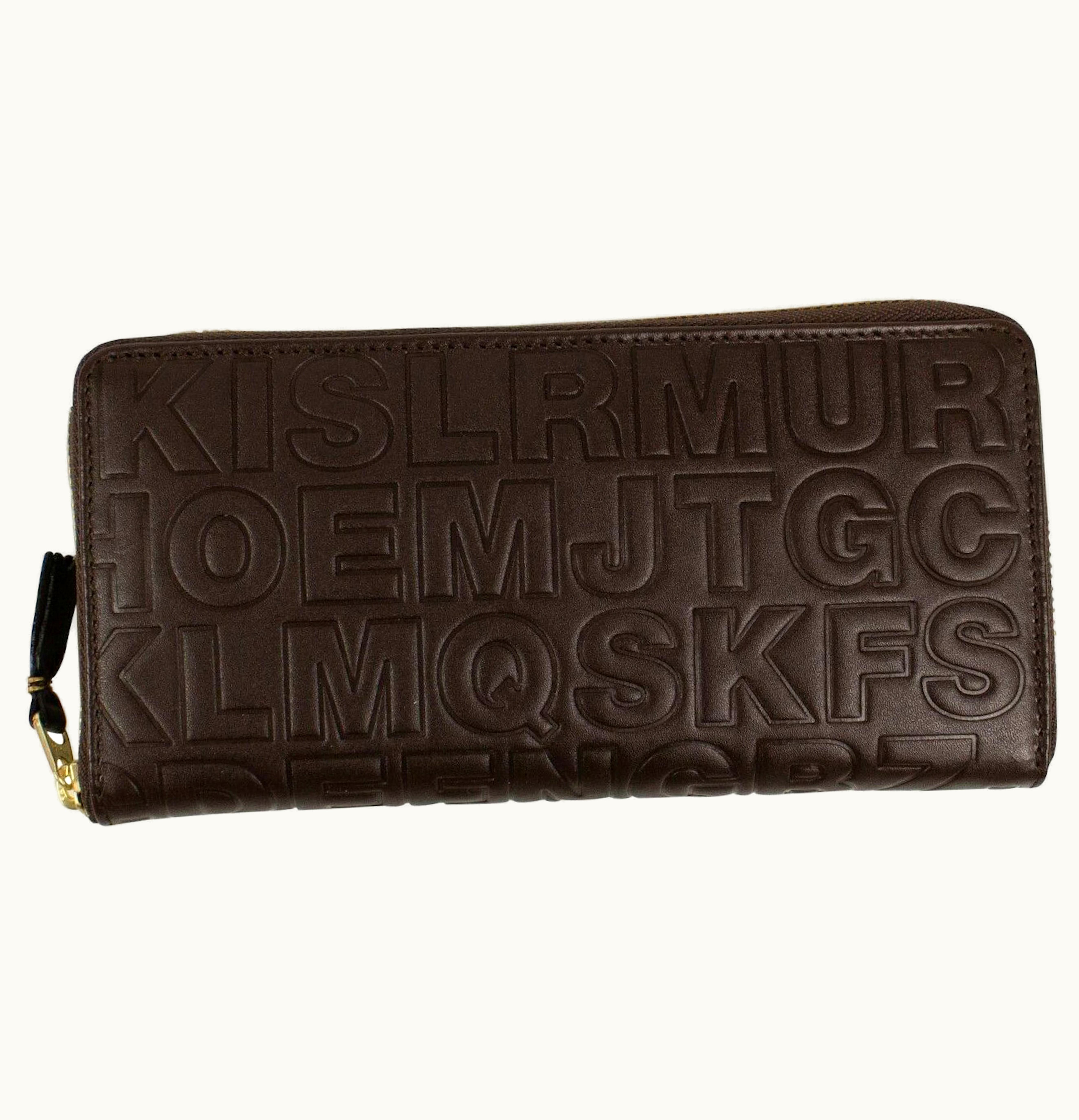 Comme Des Garçons Comme des Garcons SA110EC Wallet Letter Embossed Brown