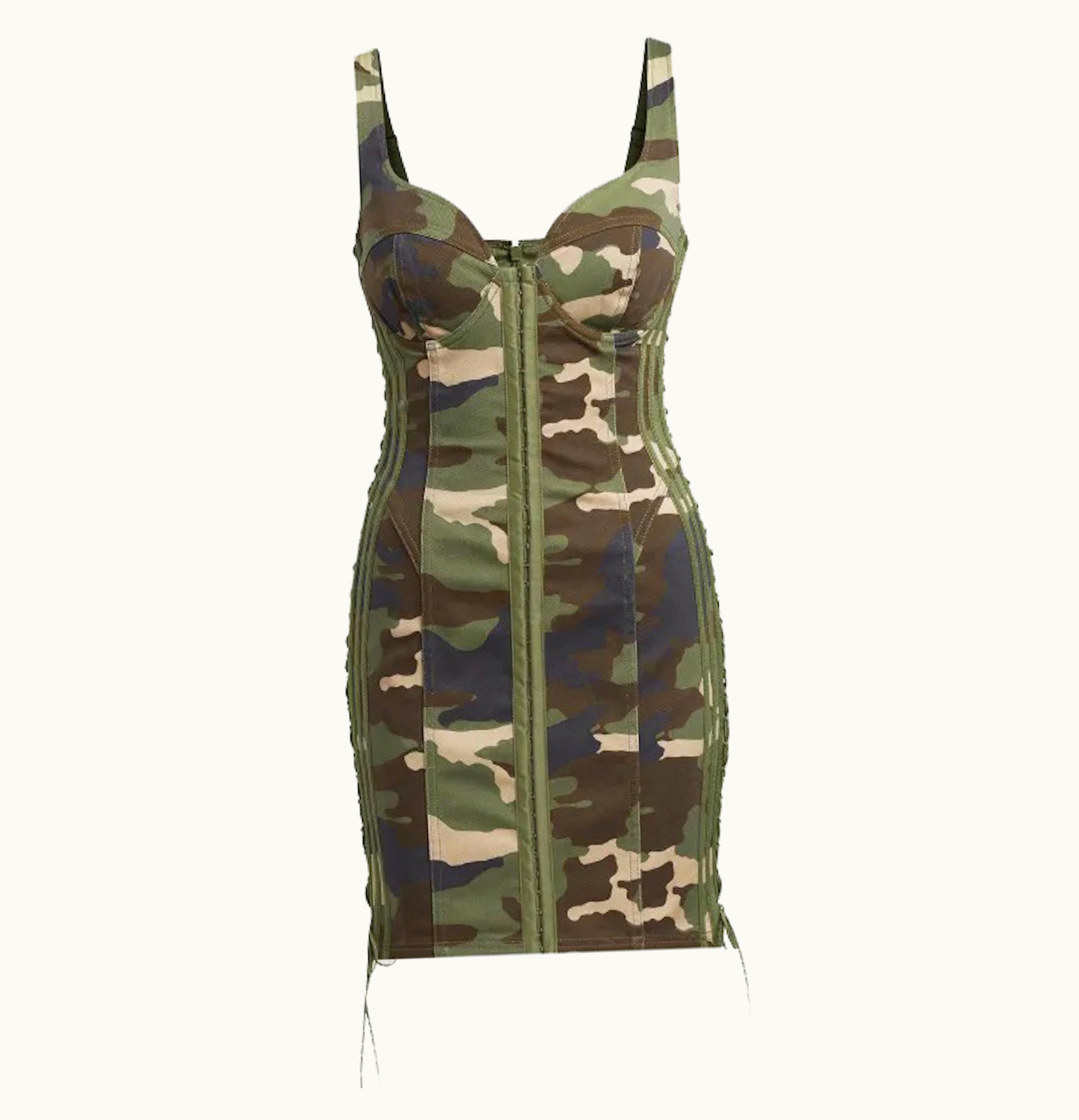Adidas Adidas Ivy Park Twill Mini Dress Aop Camo