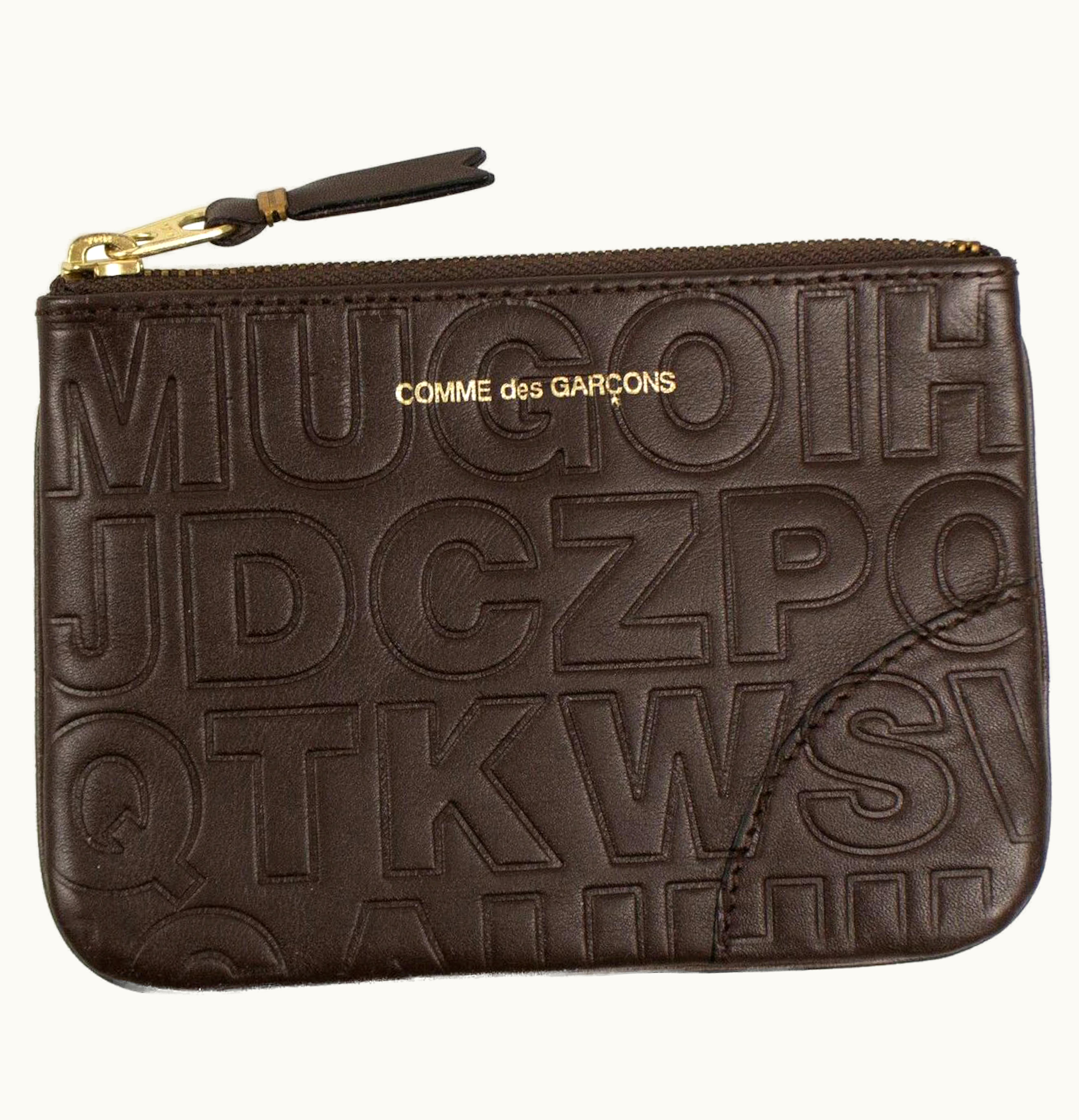 Comme Des Garçons Comme des Garcons SA810EC Wallet Letter Embossed Brown