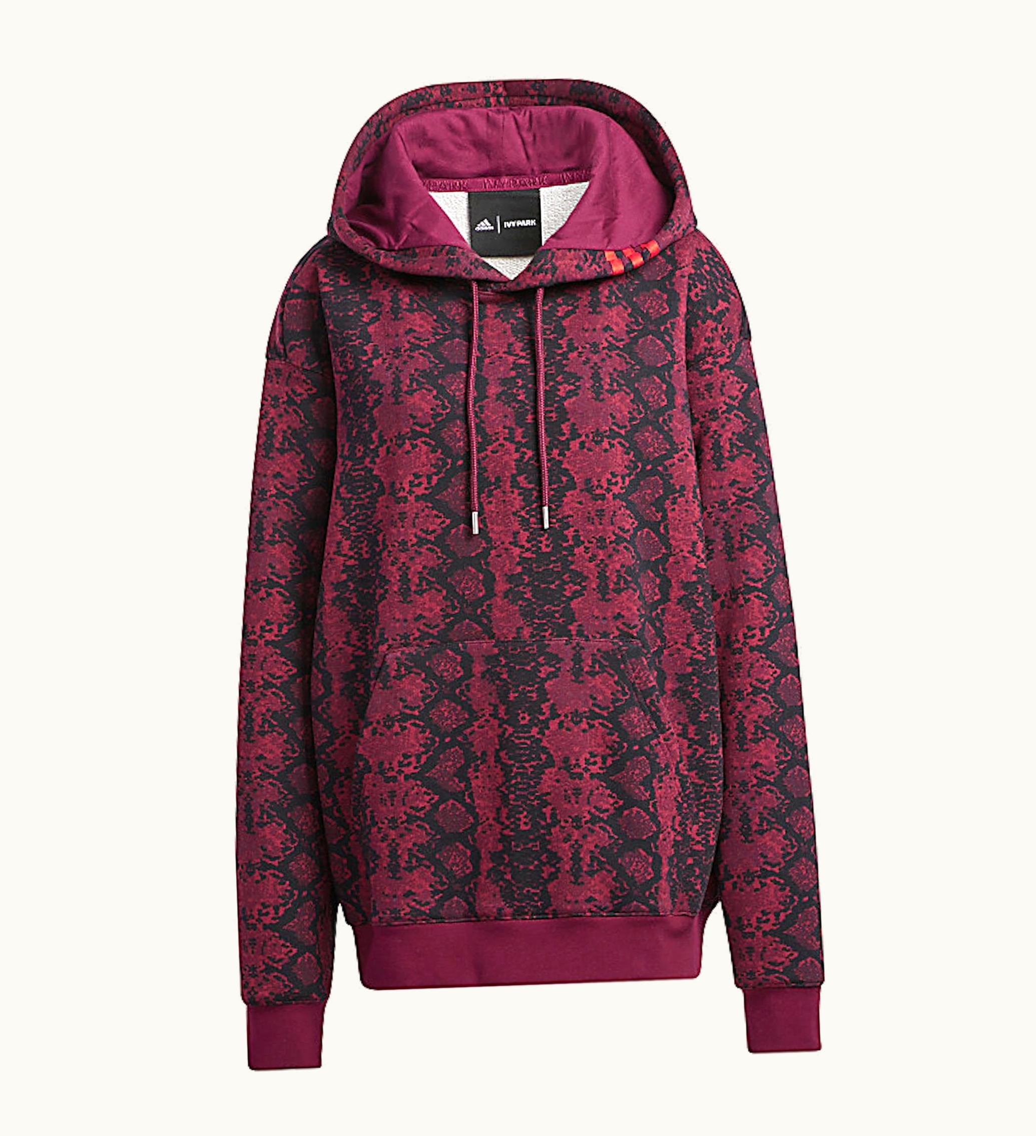 Adidas Adidas Ivy Park Allover Print Hoodie All Gender Cherry Wood