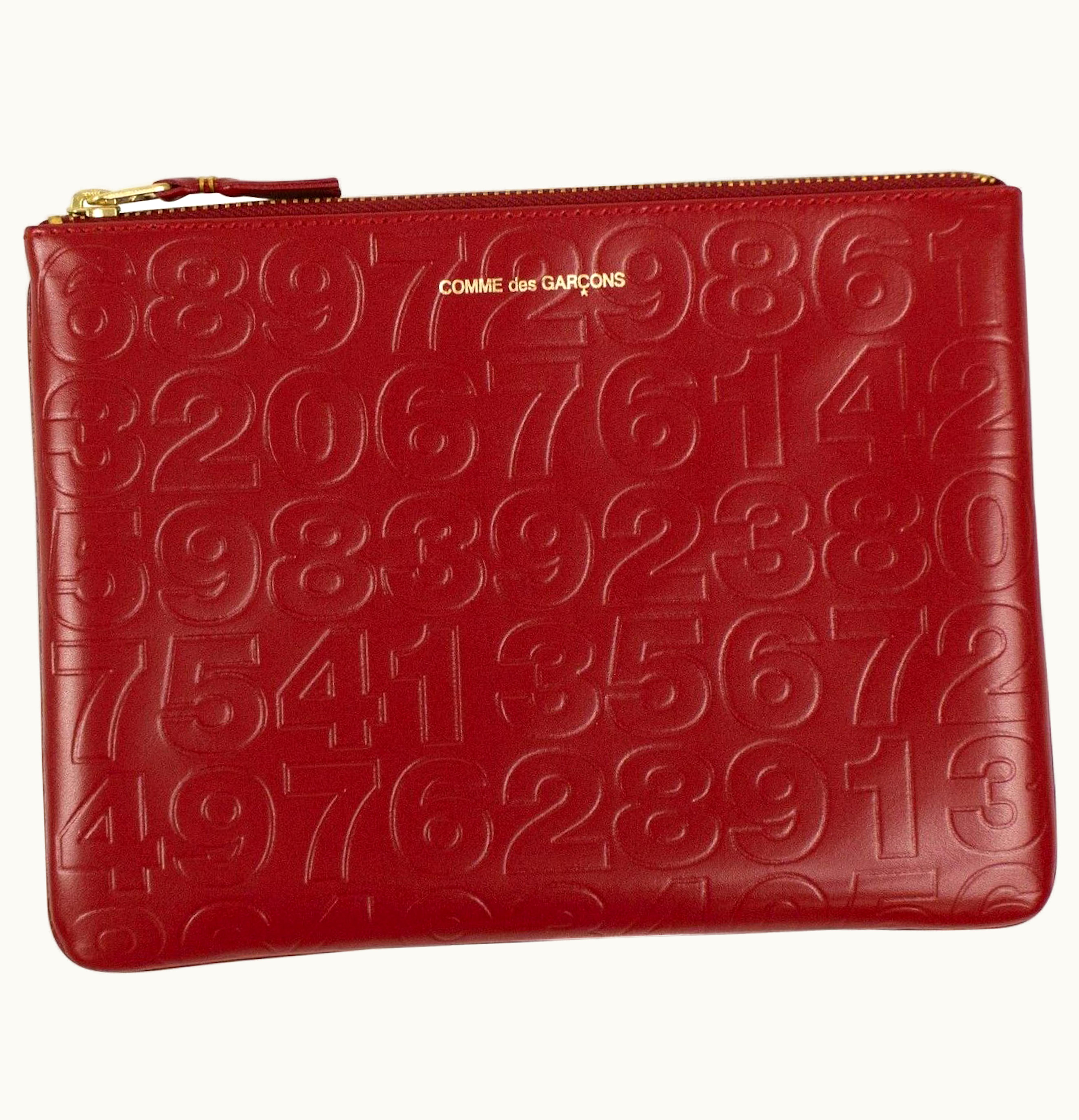 Comme Des Garçons Comme des Garcons SA510ED Wallet Number Embossed Red