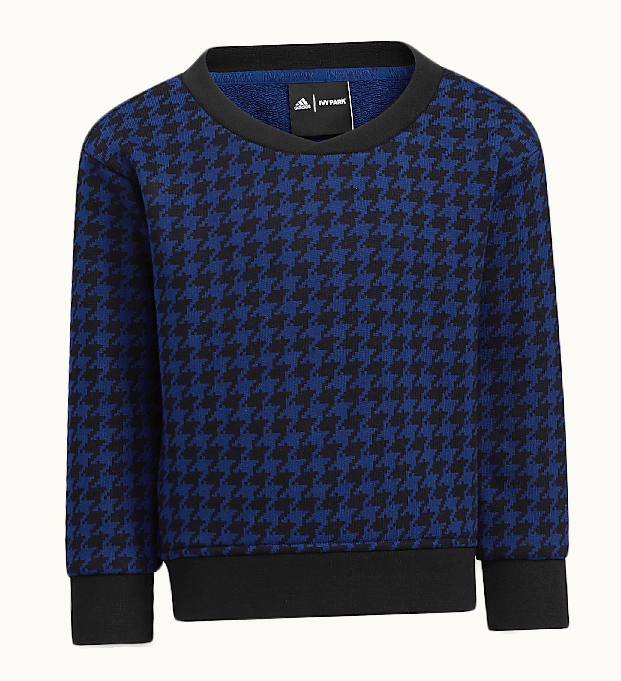 Adidas Adidas Ivy Park Halls Of Ivy Kids Allover Print Crewneck Sweatshirt All Gender Dark Blue Black