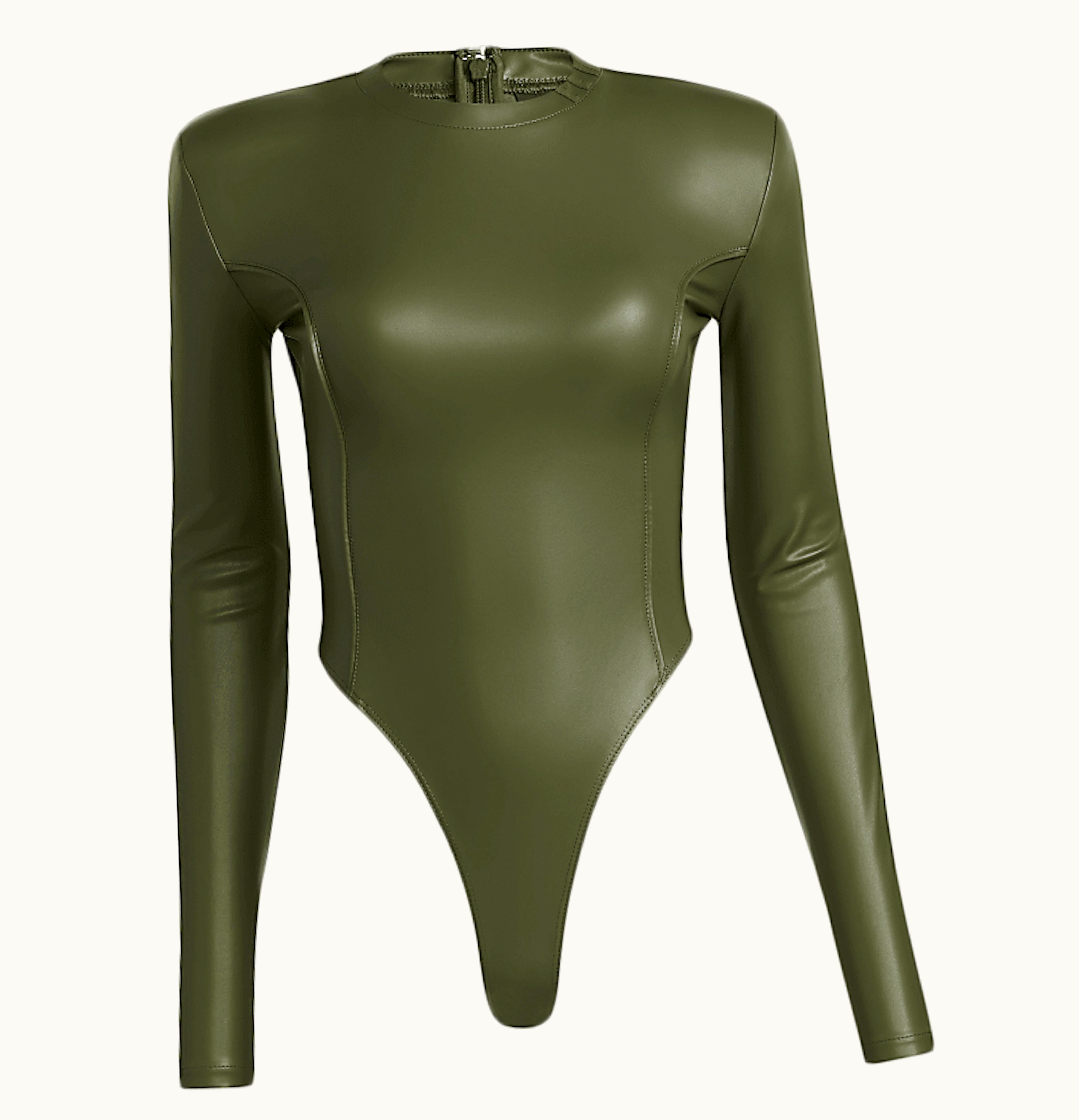 Adidas Adidas Ivy Park Halls Of Ivy Faux Leather Bodysuit Wild Pine