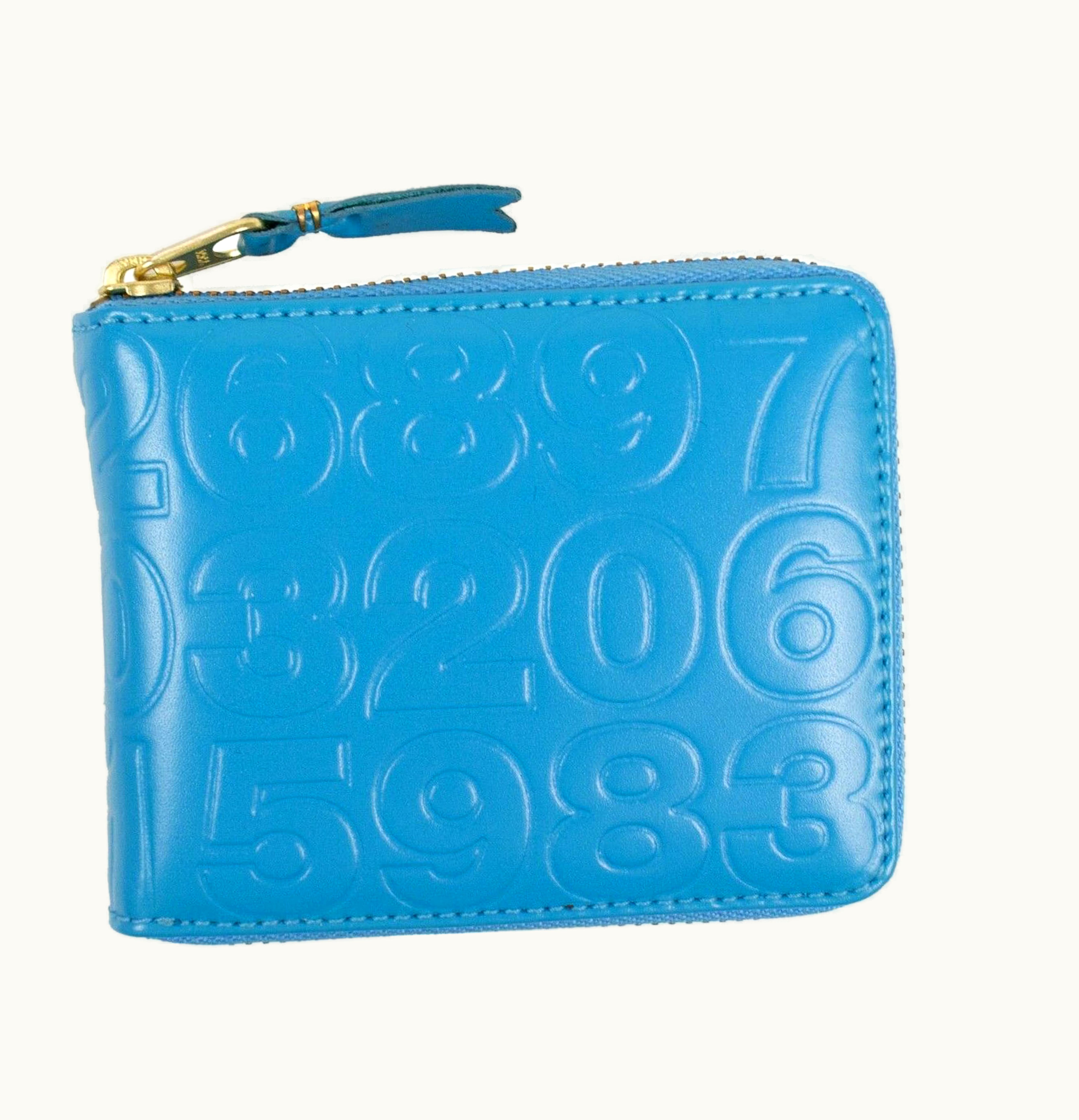 Comme Des Garçons Comme des Garcons SA710ED Wallet Number Embossed Small Blue
