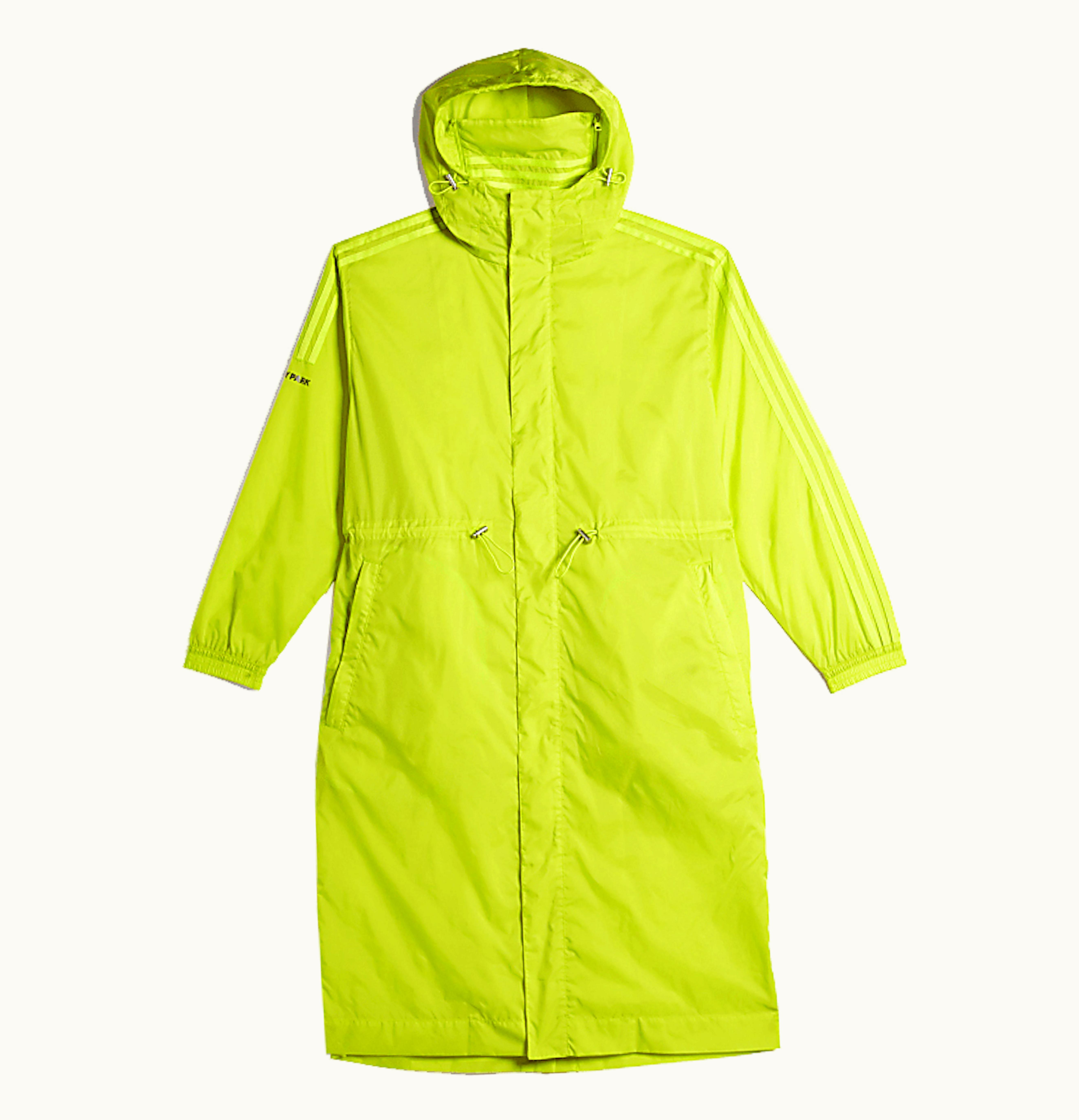 Adidas Adidas Ivy Park X Peloton Long Wind Wind Jacket All Gender Shock Lime Focus Olive