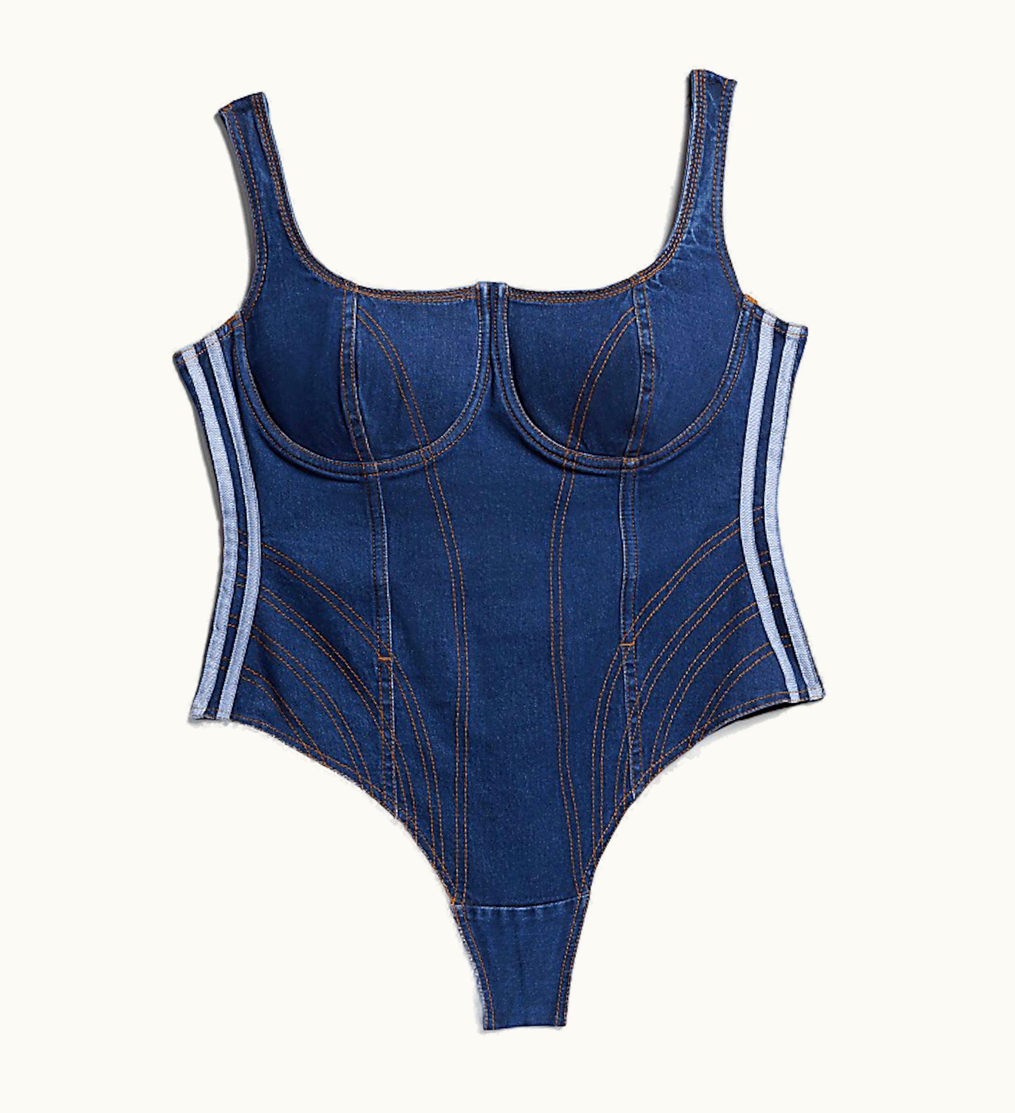 Adidas Adidas Ivy Park Denim Bodysuit Plus Size Dark Denim