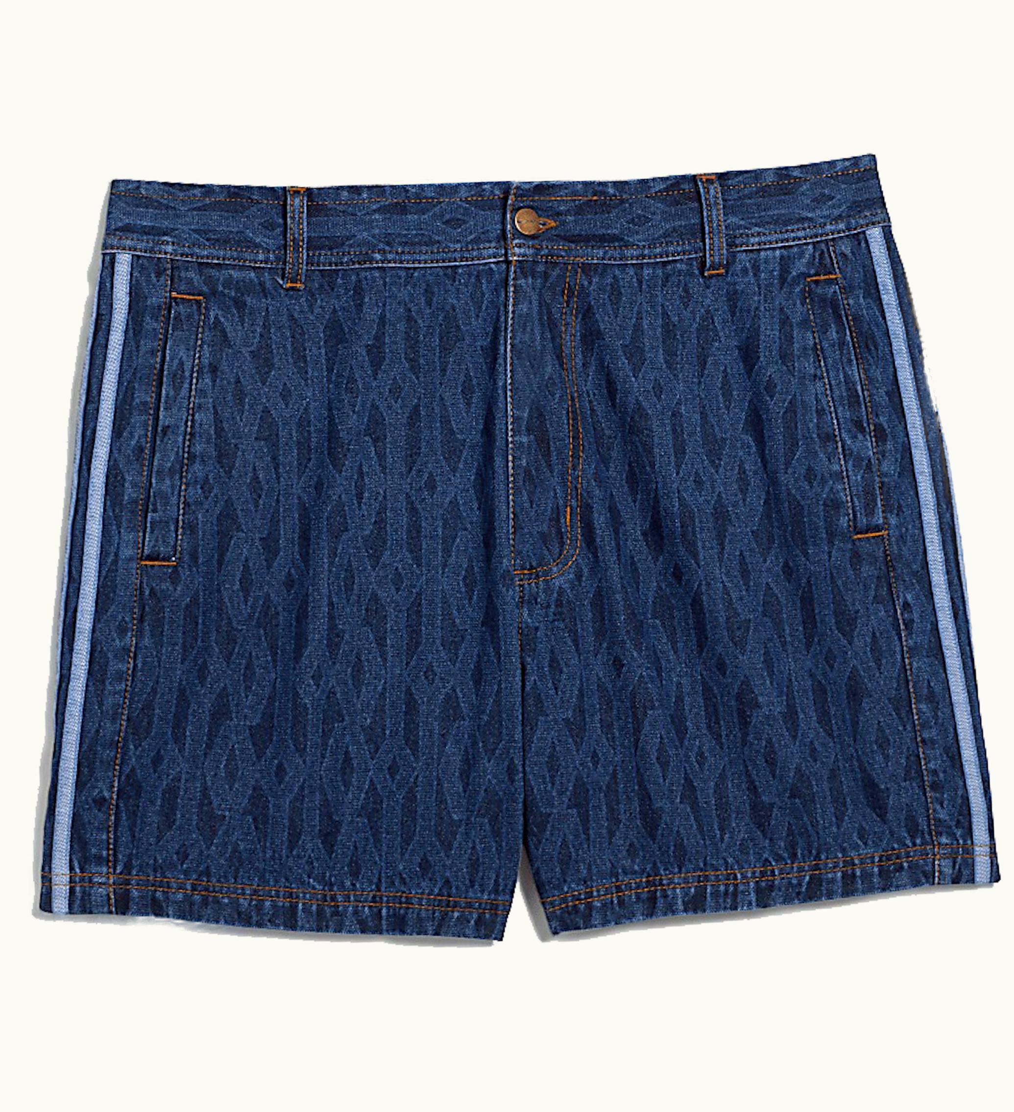 Adidas Adidas Ivy Park Monogram Denim Shorts All Gender Dark Denim