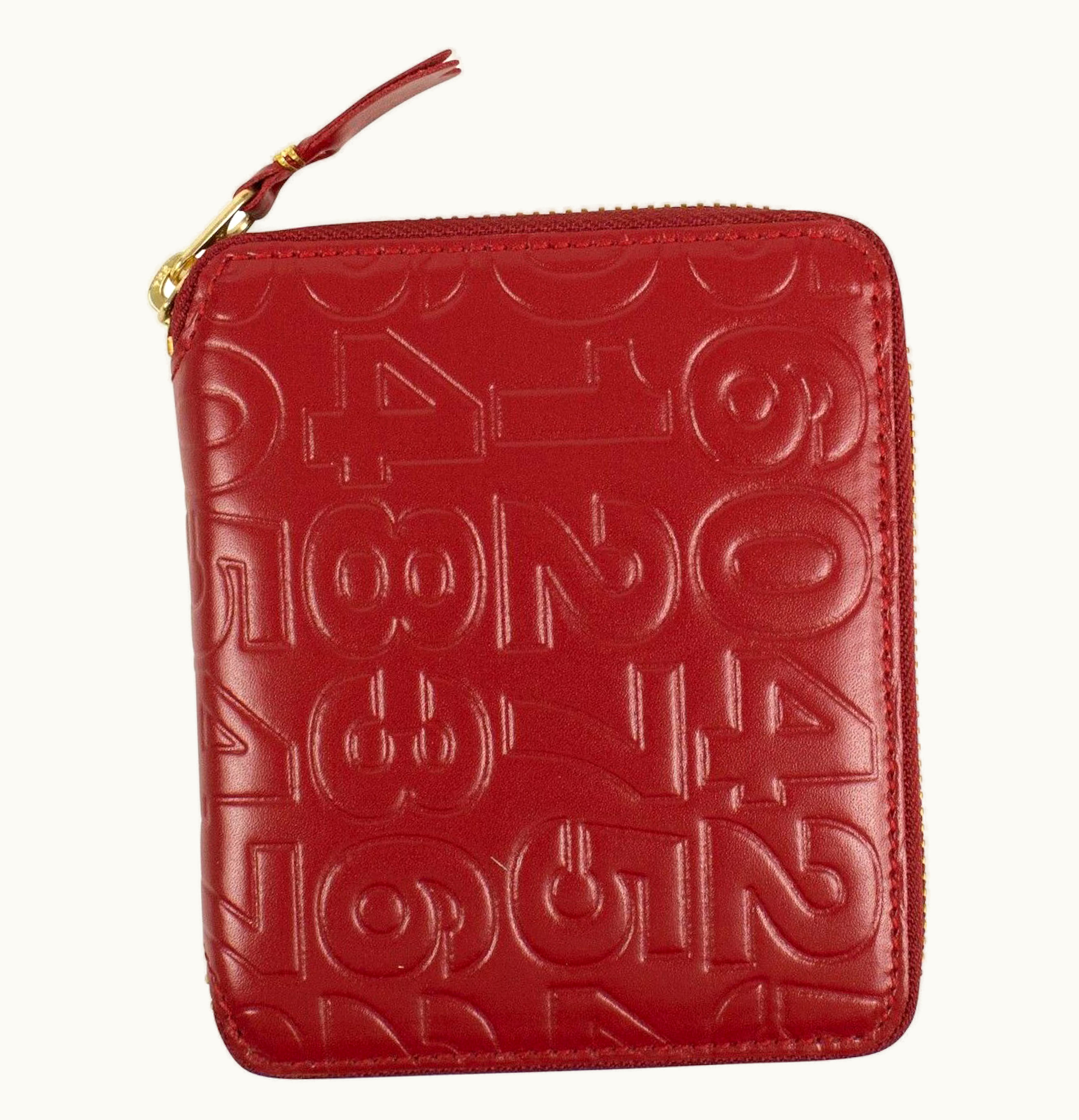 Comme Des Garçons Comme des Garcons SA210ED Wallet Number Embossed Square Red