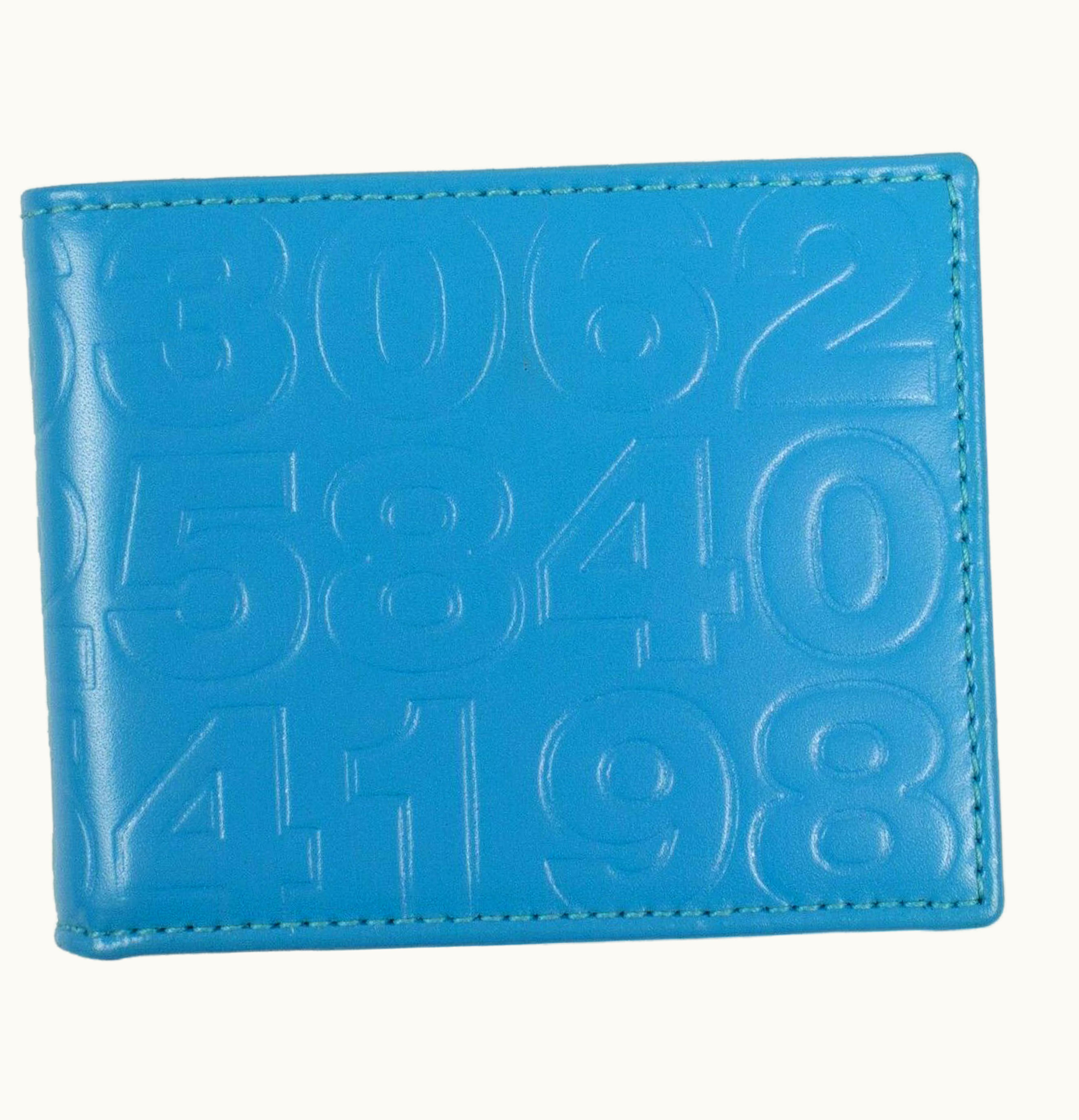 Comme Des Garçons Comme des Garcons SA610ED Bifold Wallet Number Embossed Blue