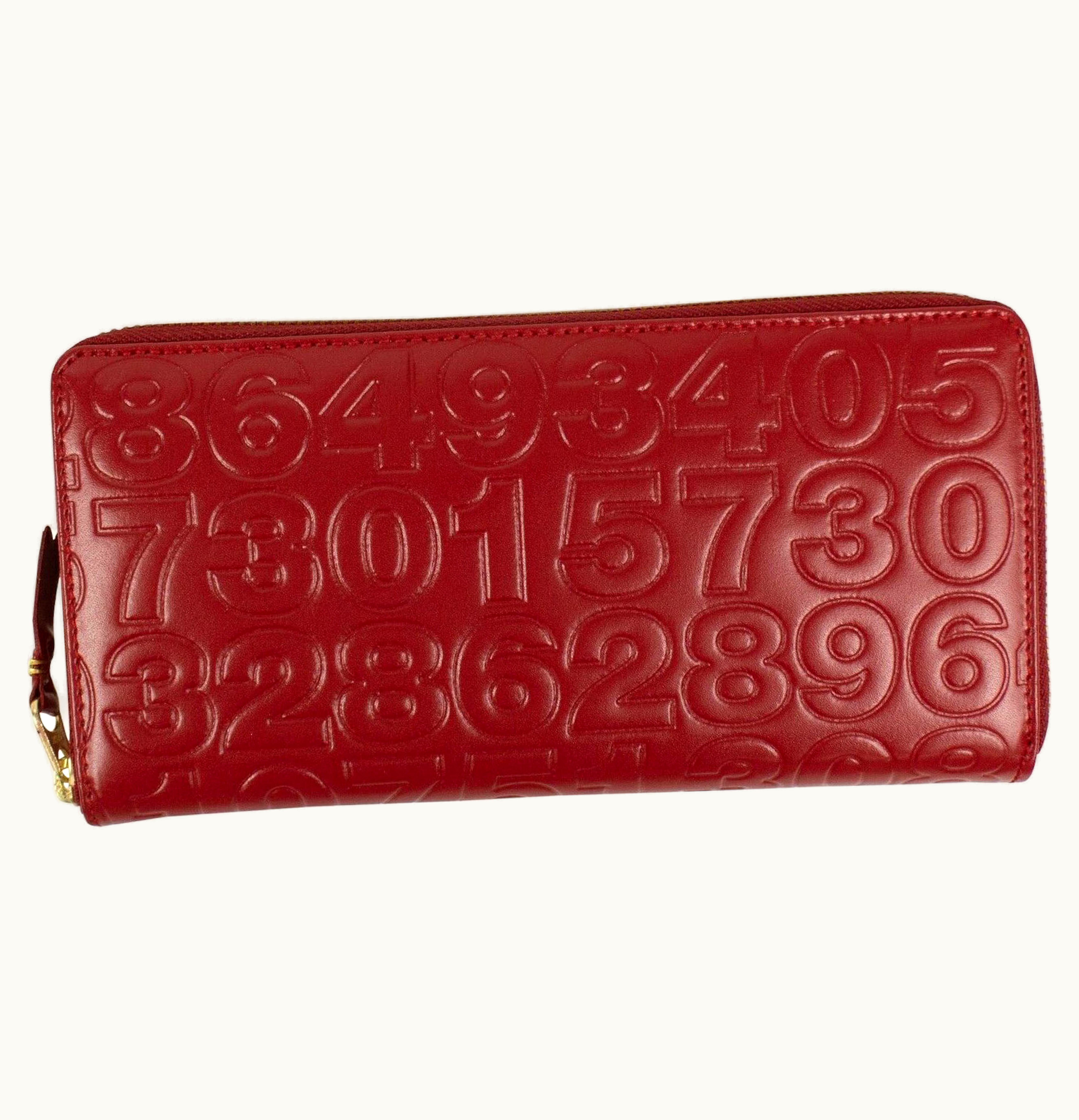 Comme Des Garçons Comme des Garcons SA110ED Wallet Number Embossed Red