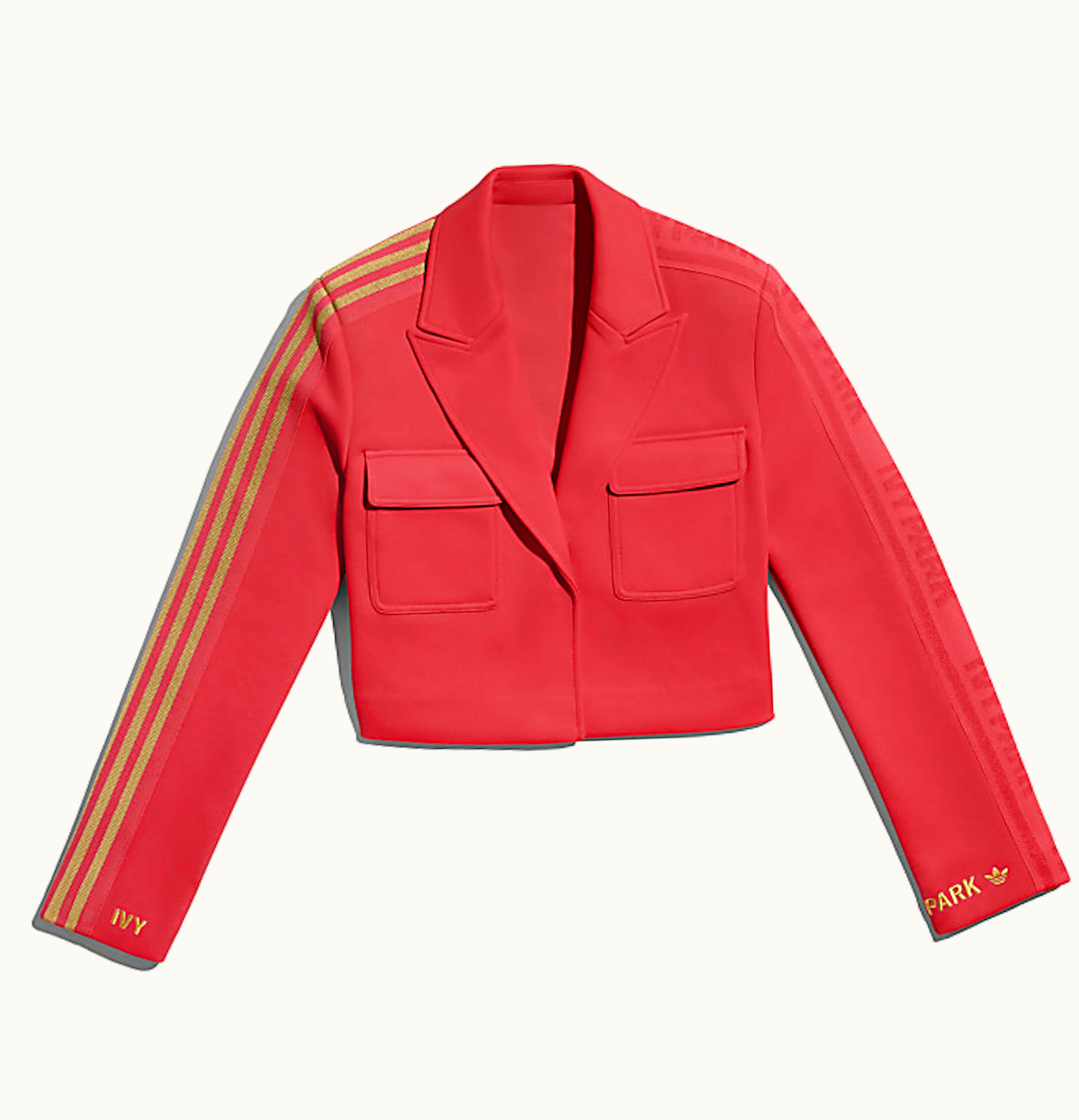 Adidas Adidas Ivy Park Crop Suit Jacket Plus Size Real Coral