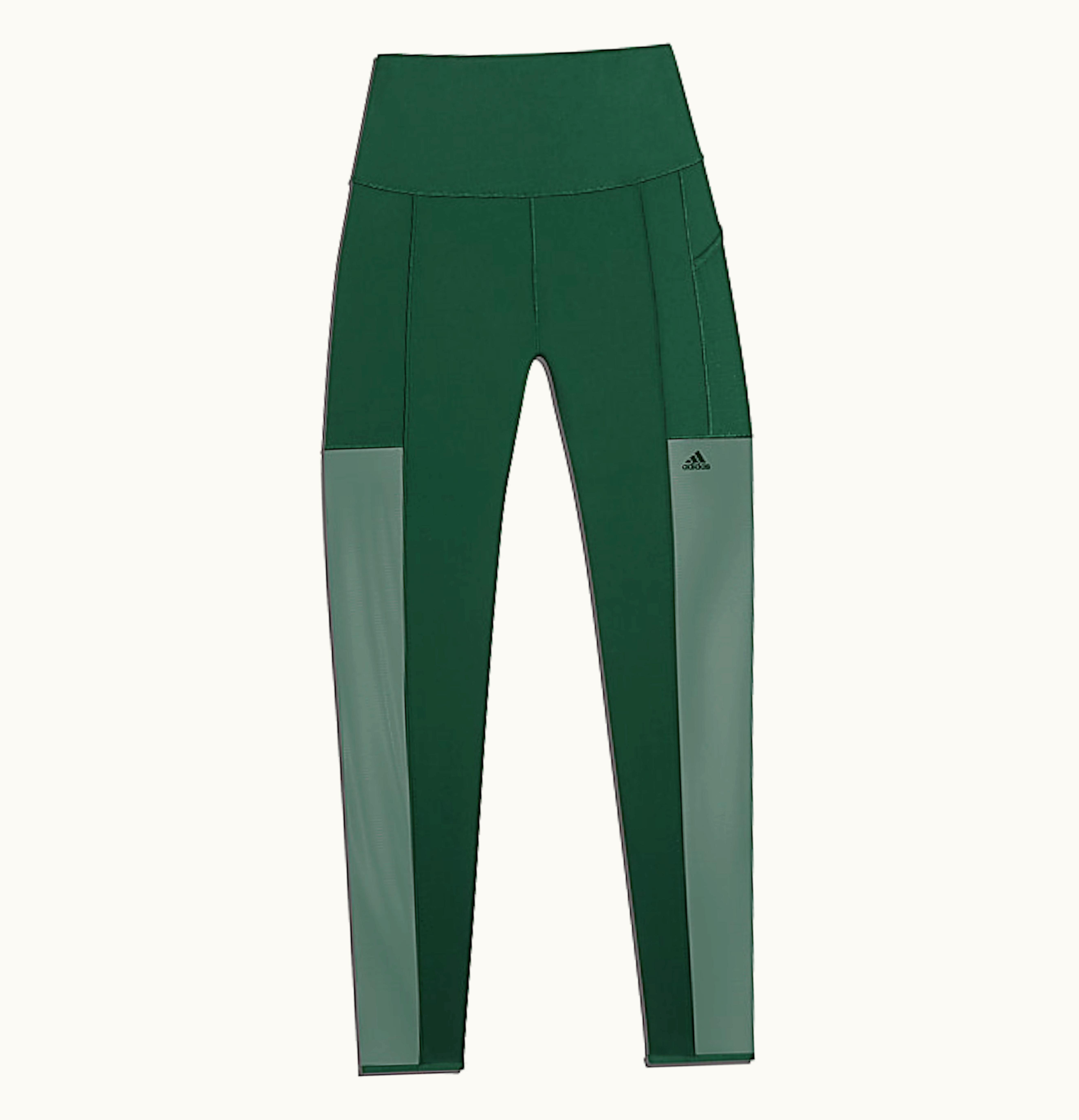 Adidas Adidas Ivy Park 3 Stripes Mesh Tights Plus Size Dark Green