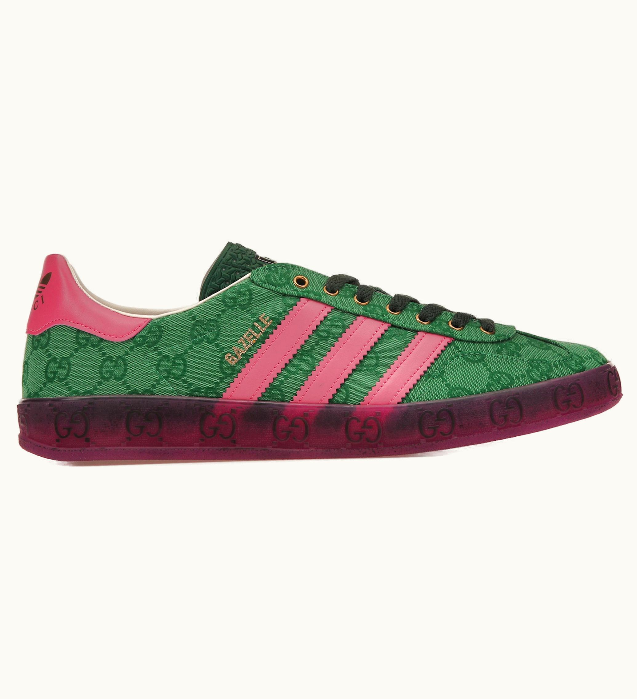 Adidas Adidas X Gucci Gazelle Green GG Monogram Womens