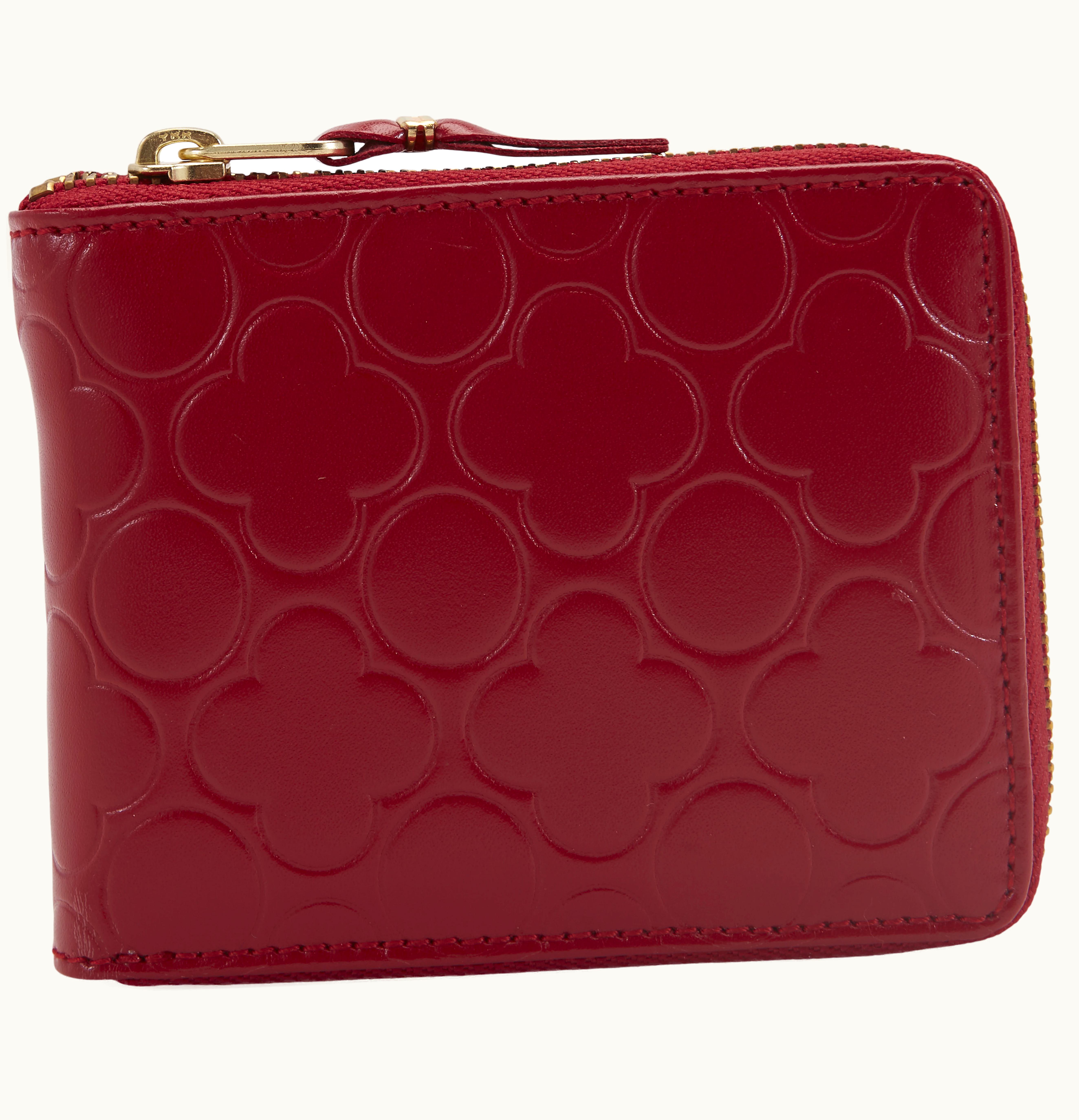 Comme Des Garçons Comme des Garcons SA710EB Wallet Classic Embossed Small Red