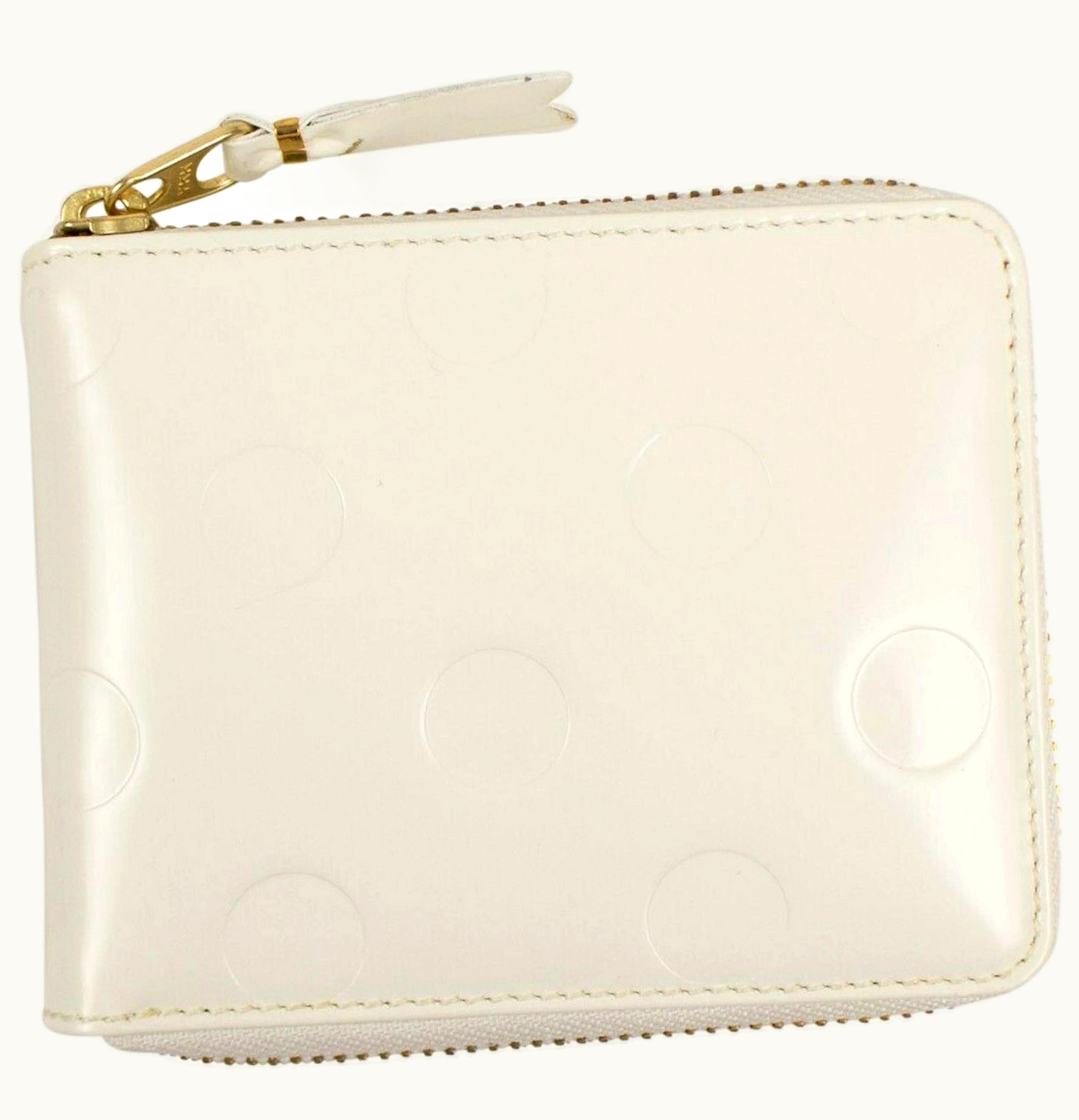 Comme Des Garçons Comme des Garcons SA7100NE Wallet Polka Dots Embossed White