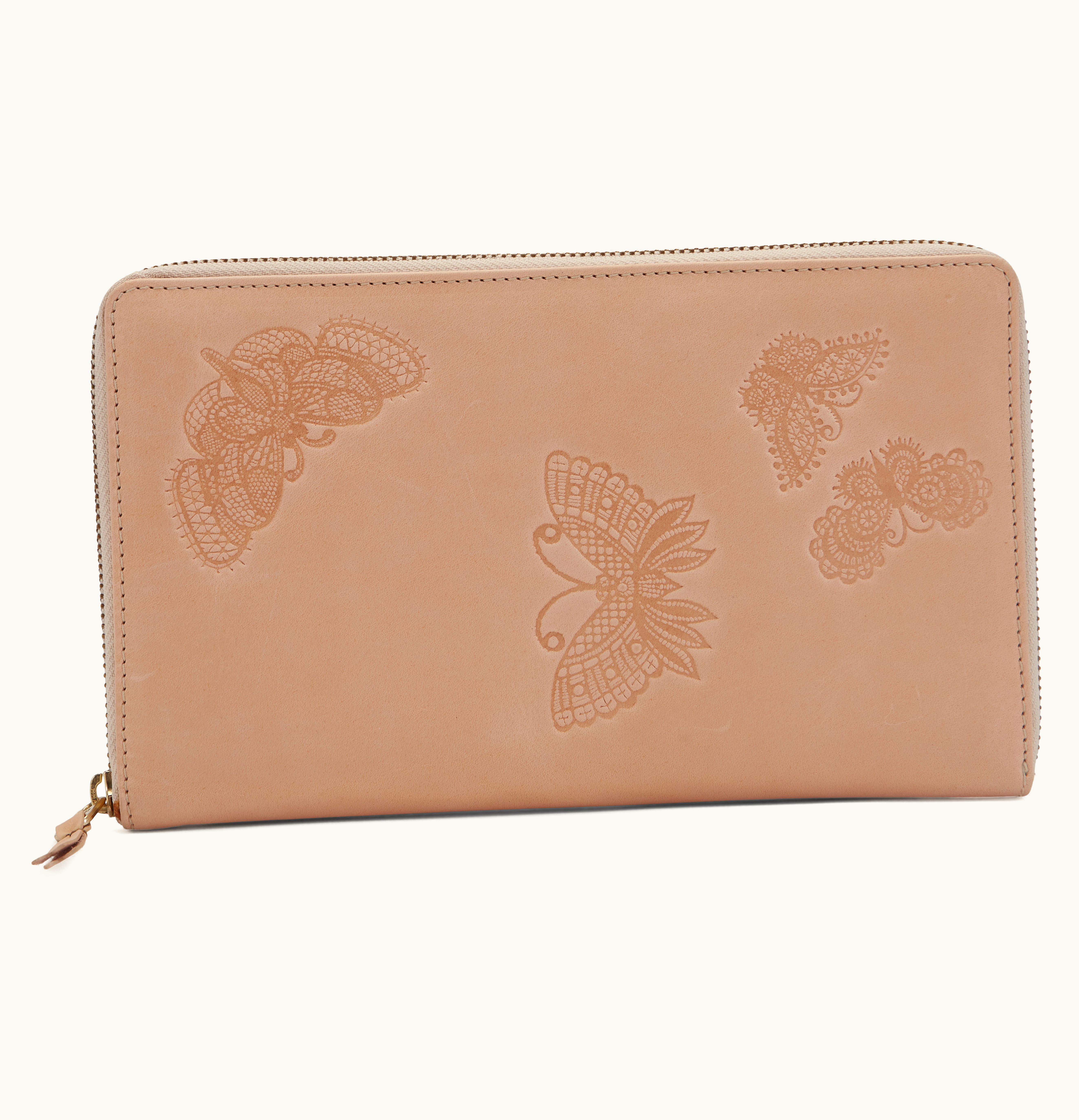 Comme Des Garçons Comme des Garcons SA1000B Travel Wallet Butterfly Beige