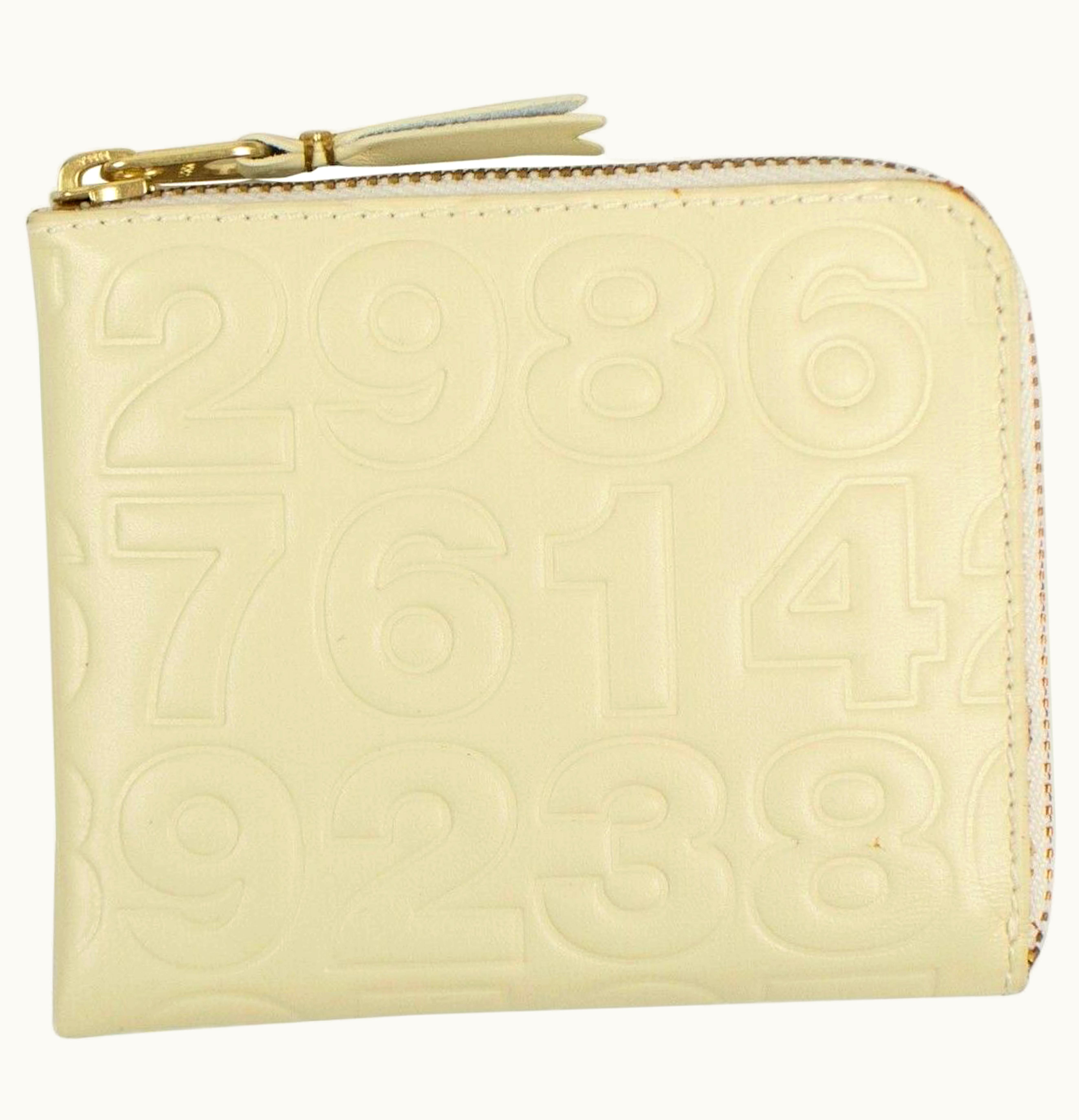 Comme Des Garçons Comme des Garcons SA310ED Wallet Number Embossed Slim Off White