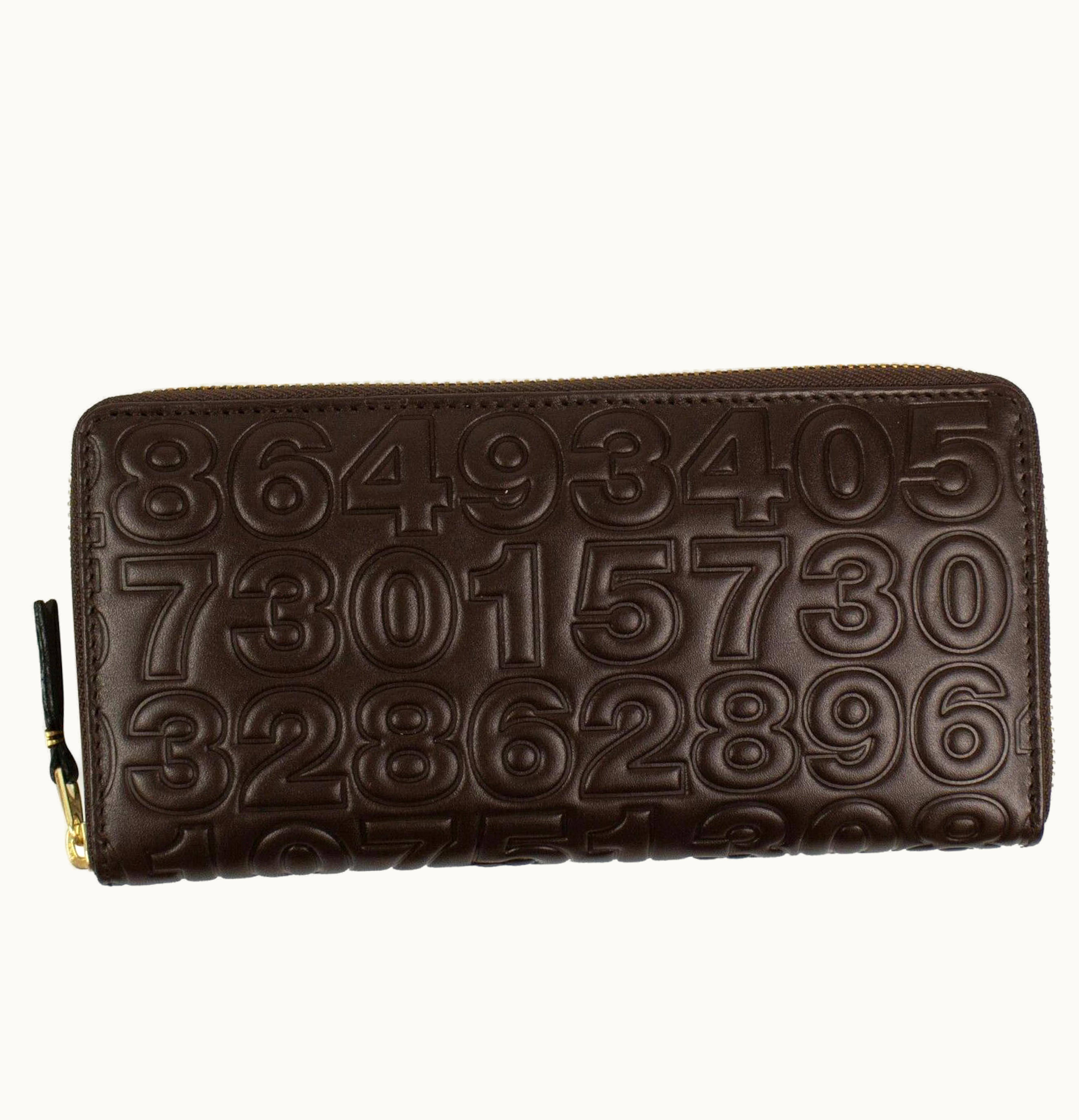 Comme Des Garçons Comme des Garcons SA110ED Wallet Number Embossed Brown