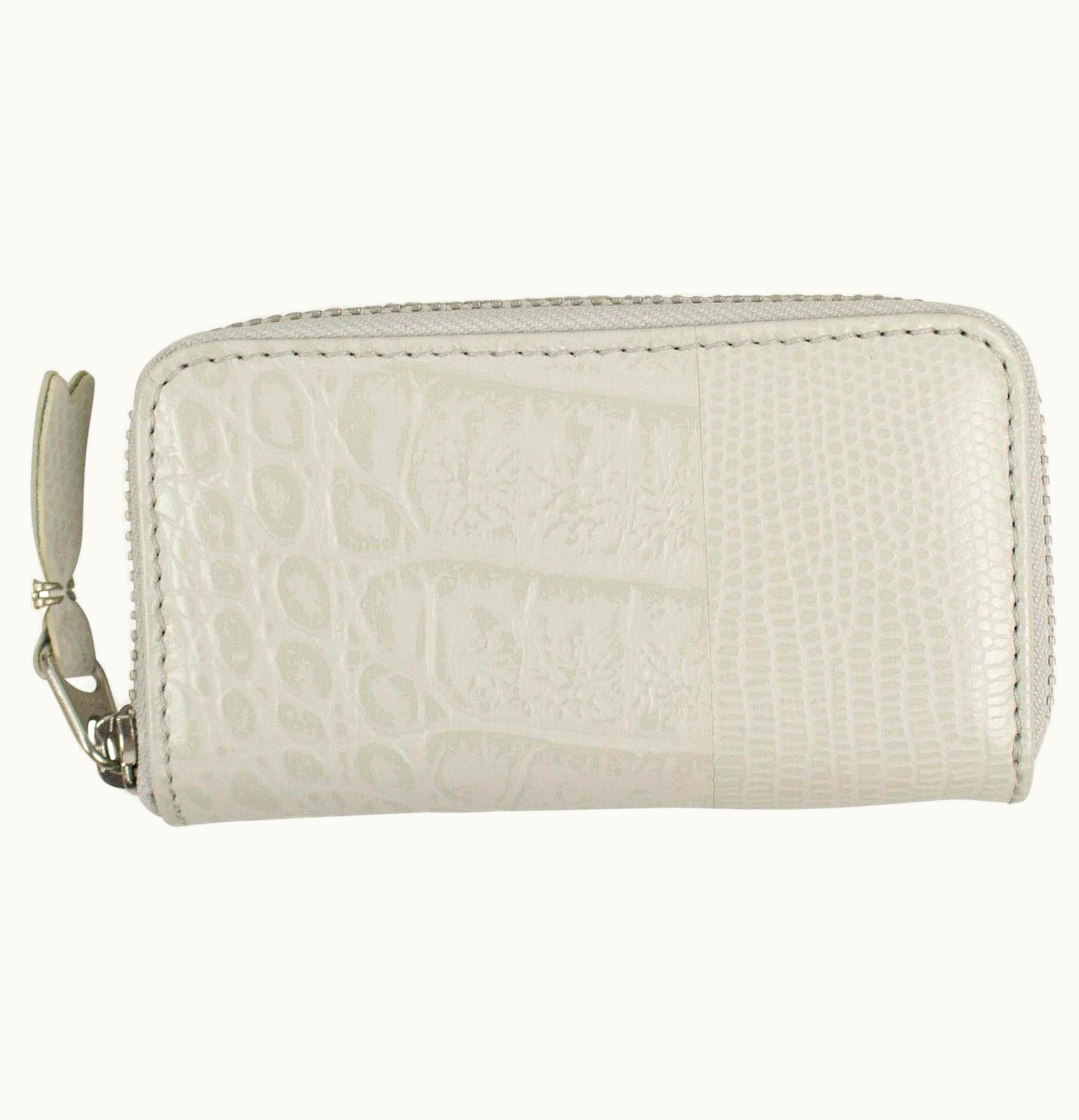 Comme Des Garçons Comme des Garcons SA410XRP Wallet Reptile Embossed Mini Gray