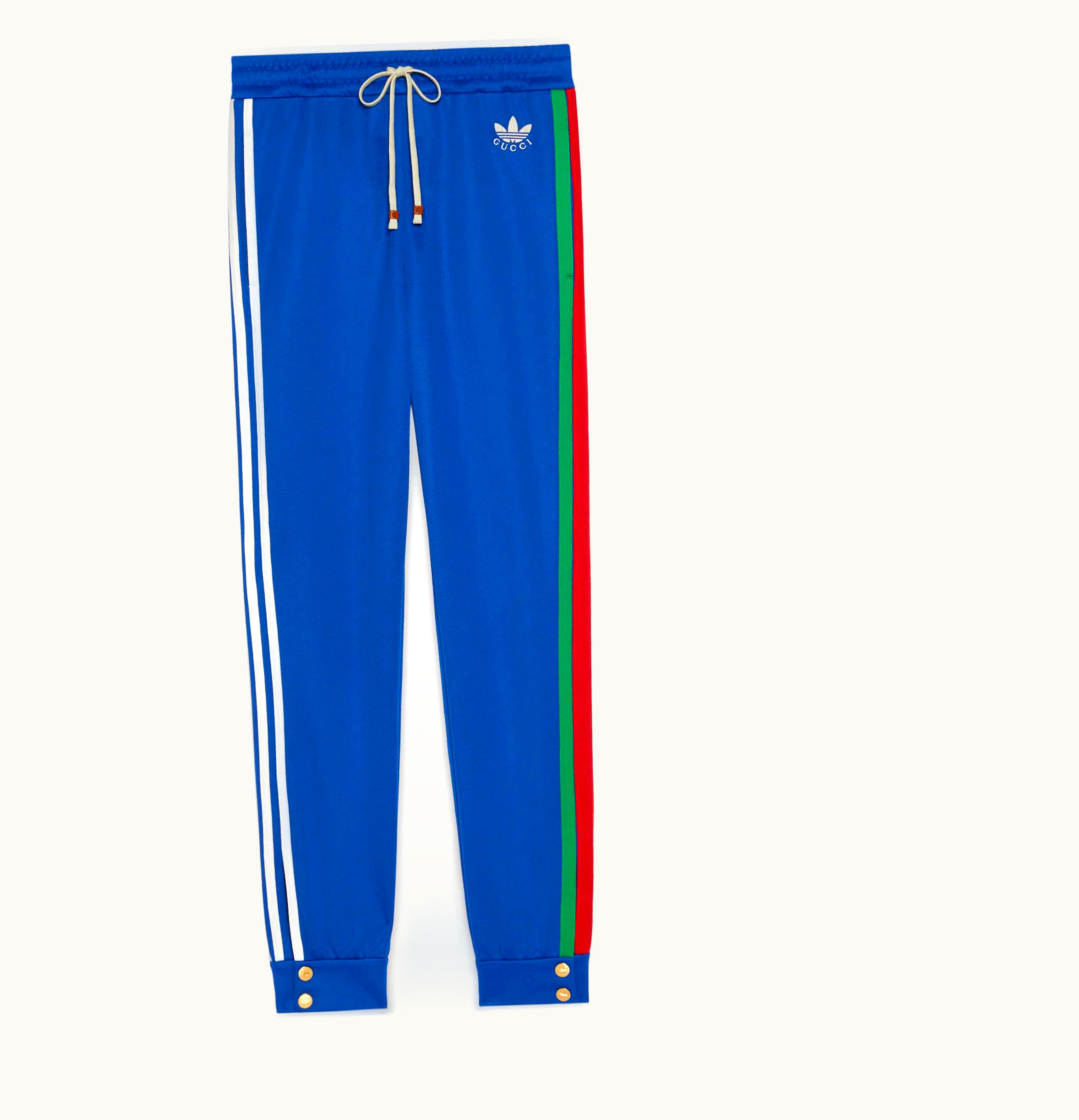 Gucci X Adidas Cotton Jersey Jogging Pant Cobalt Blue