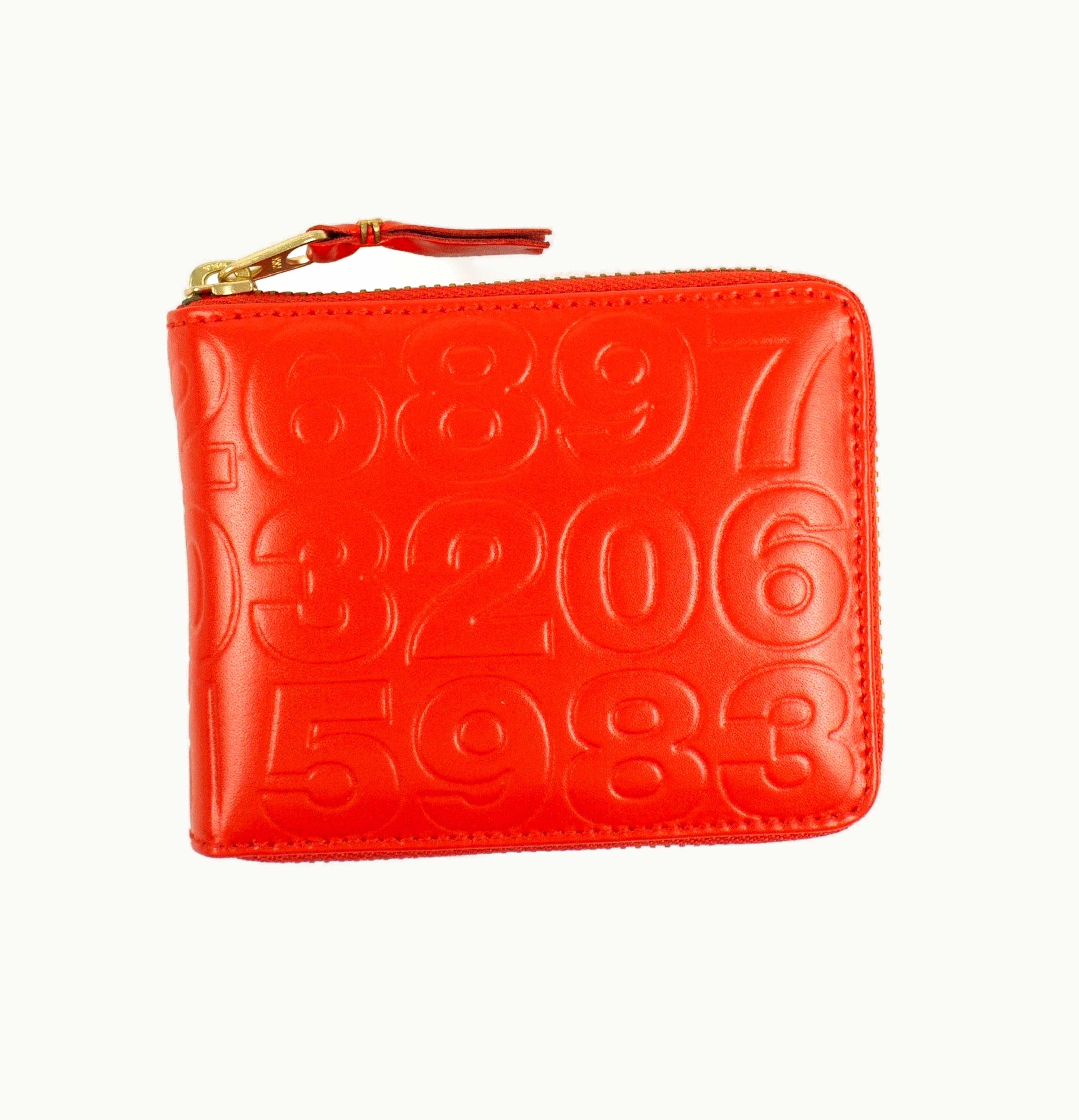 Comme Des Garçons Comme des Garcons SA710ED Wallet Number Embossed Orange