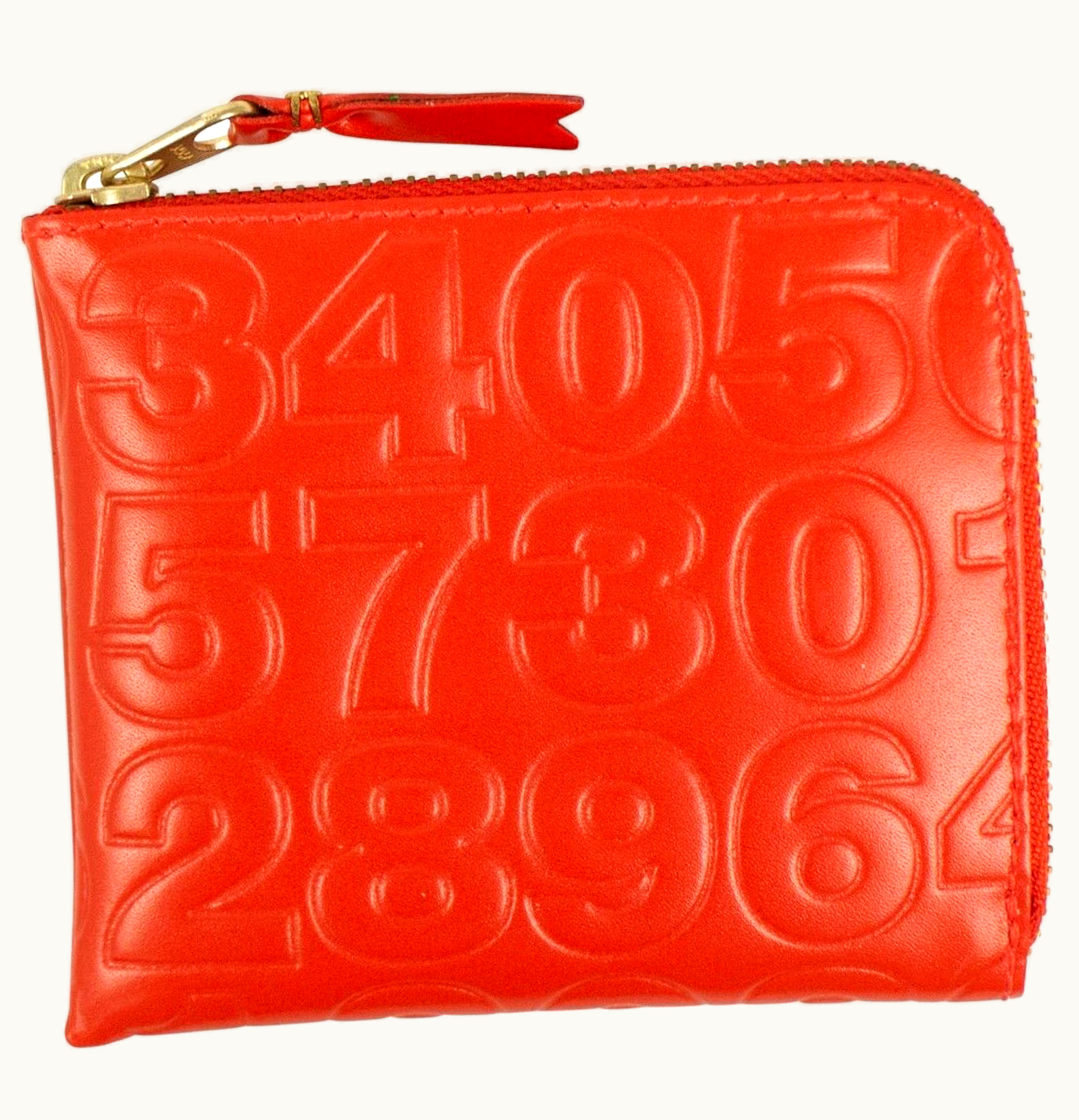 Comme Des Garçons Comme des Garcons SA310ED Wallet Number Embossed Slim Orange