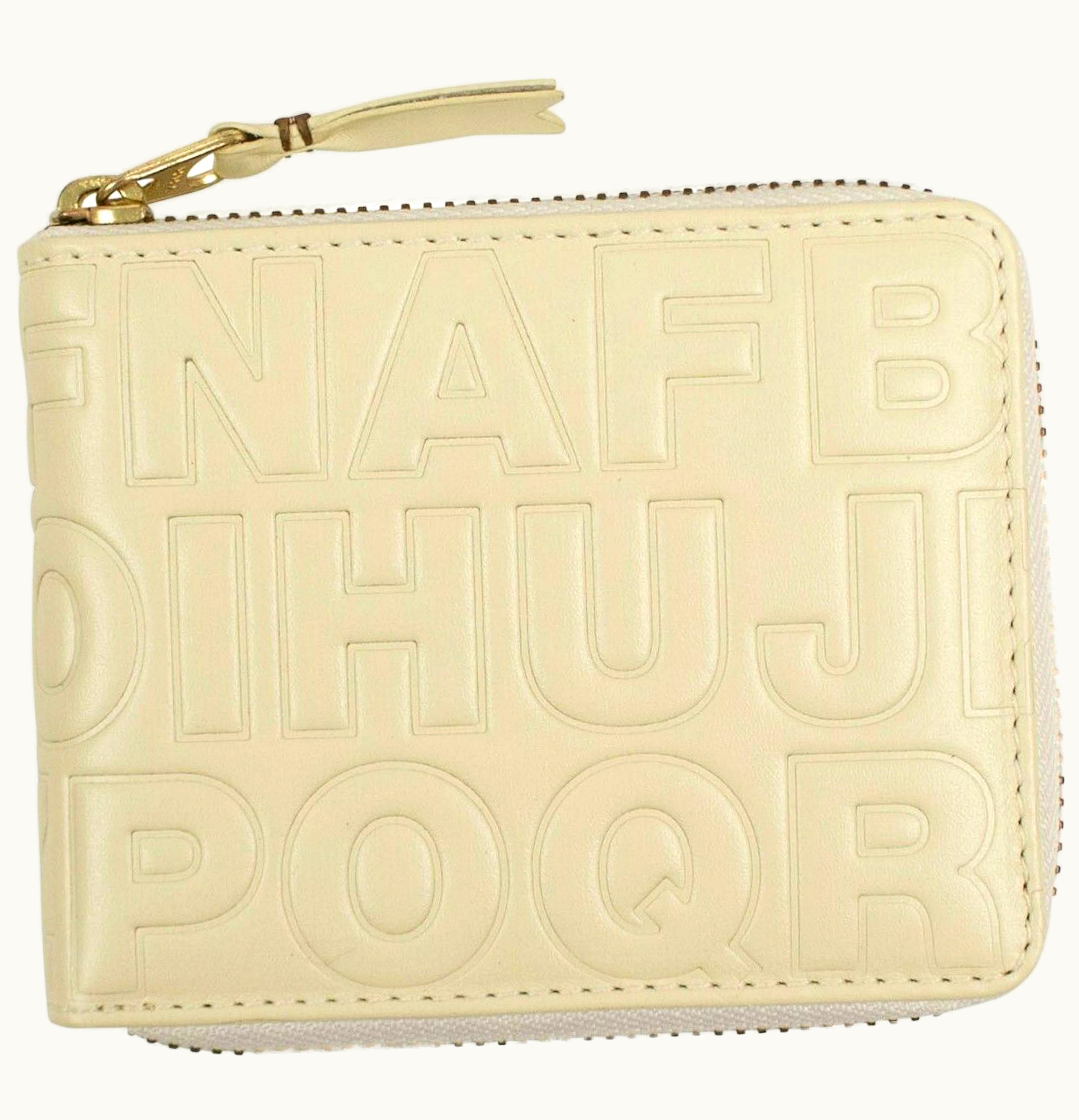 Comme Des Garçons Comme des Garcons SA710EC Wallet Letter NAFB Embossed Off White
