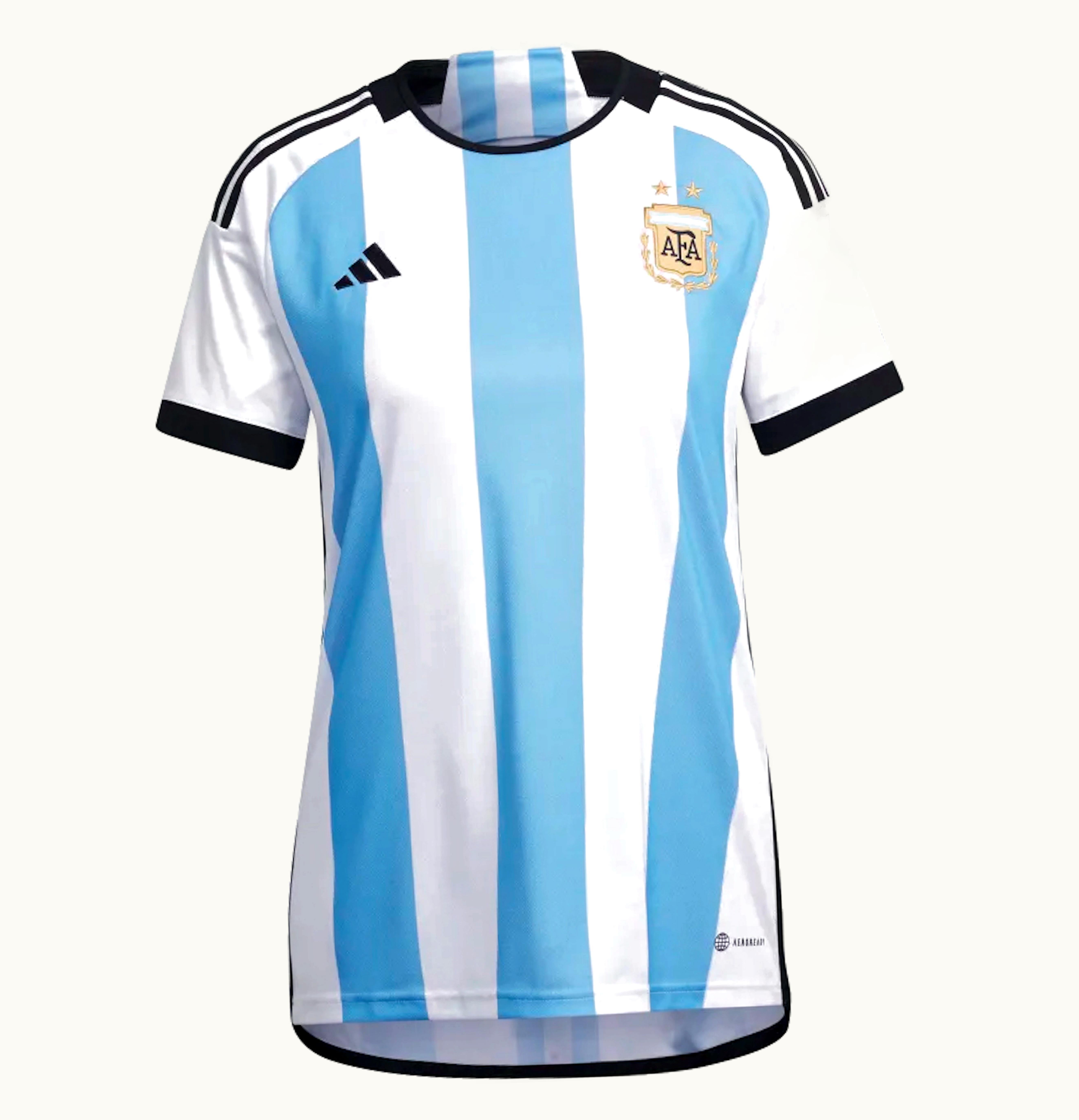 Adidas Adidas Womens Argentina 2022 Home Jersey White Light Blue
