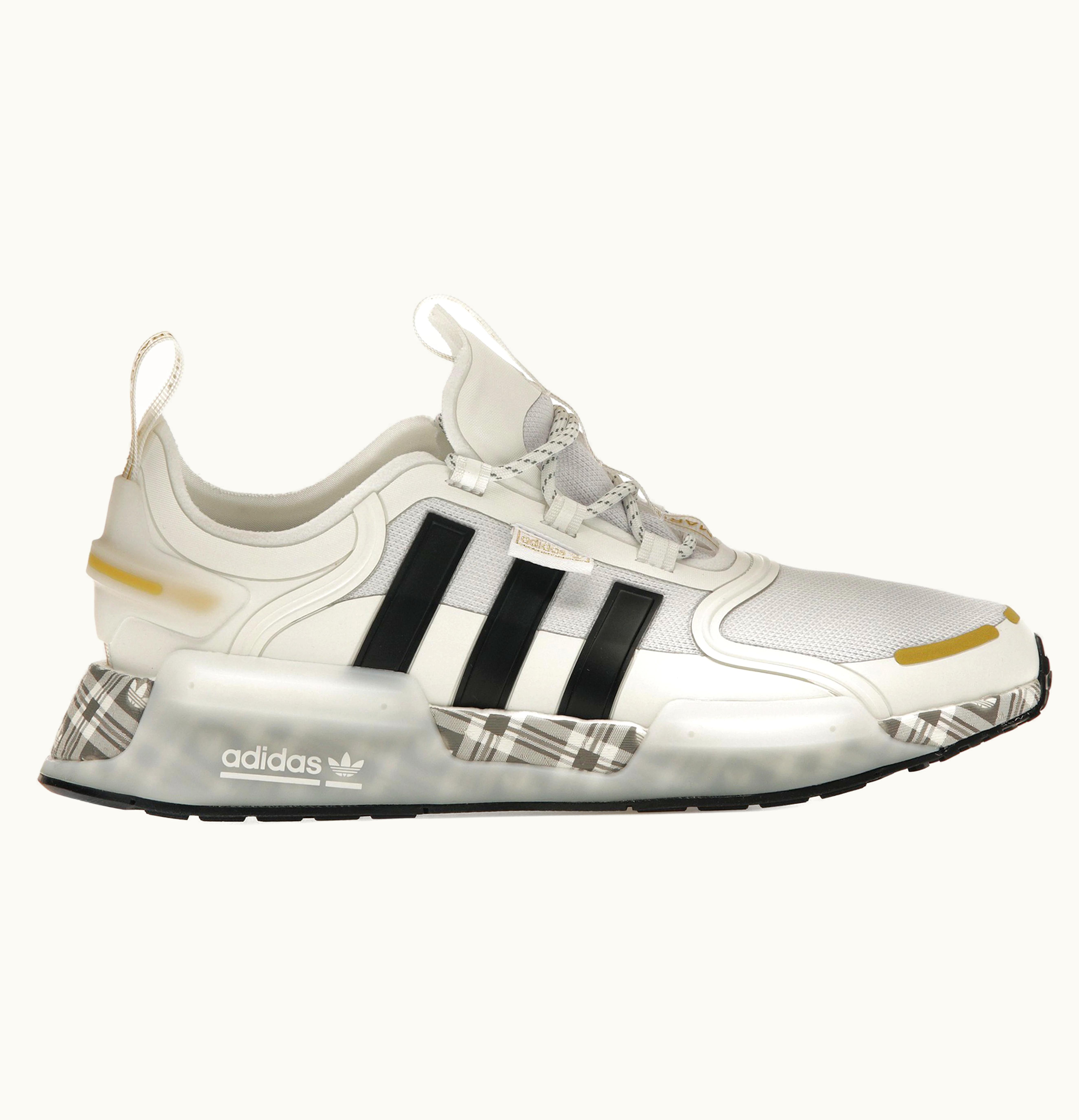 Adidas Adidas NMd R1 V3 White Black Gold Tartan Trefoil