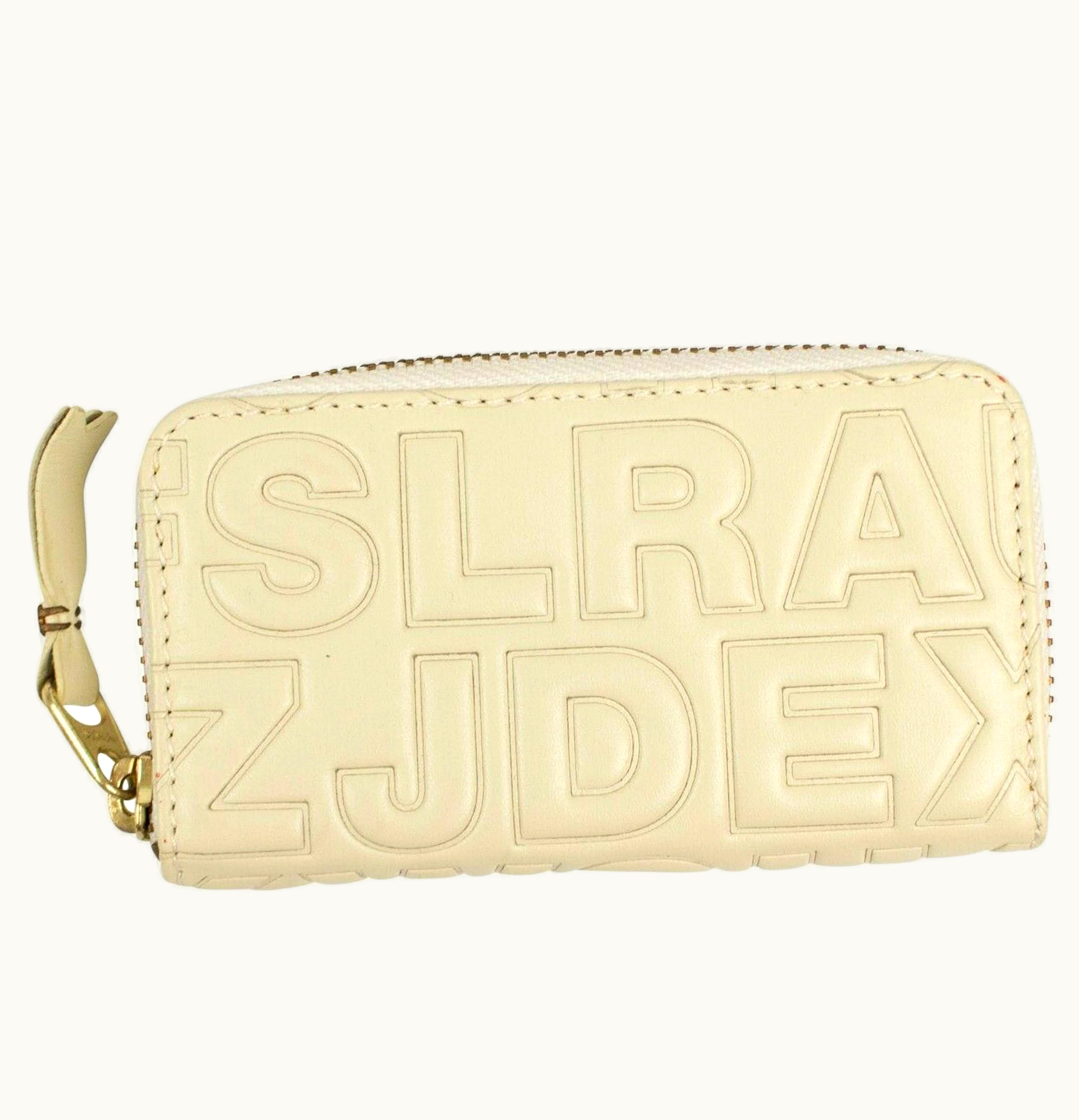 Comme Des Garçons Comme des Garcons SA410XEC Wallet Letter Embossed Mini Off White