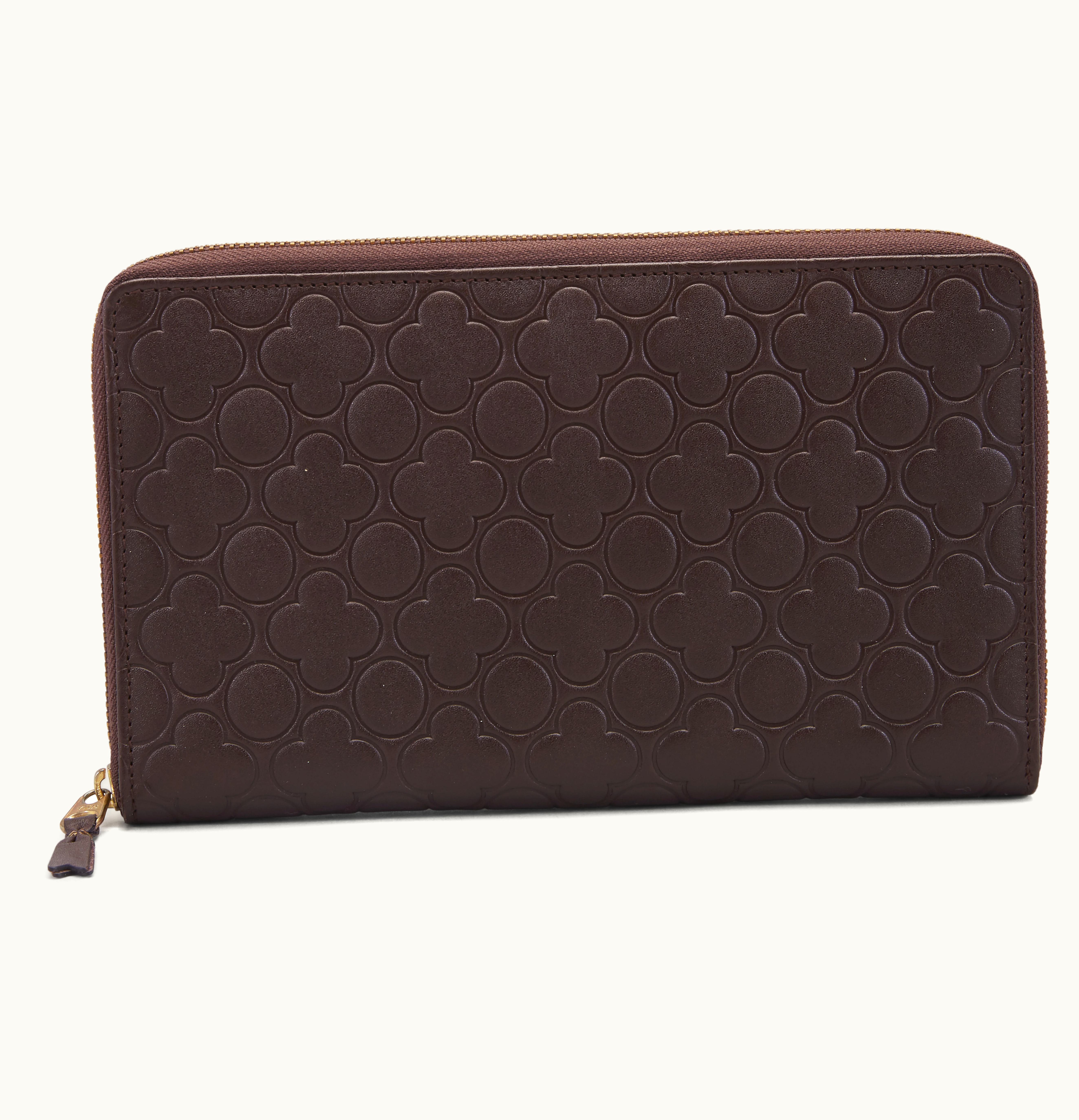 Comme Des Garçons Comme des Garcons SA100EB Travel Wallet Classic Embossed B Brown