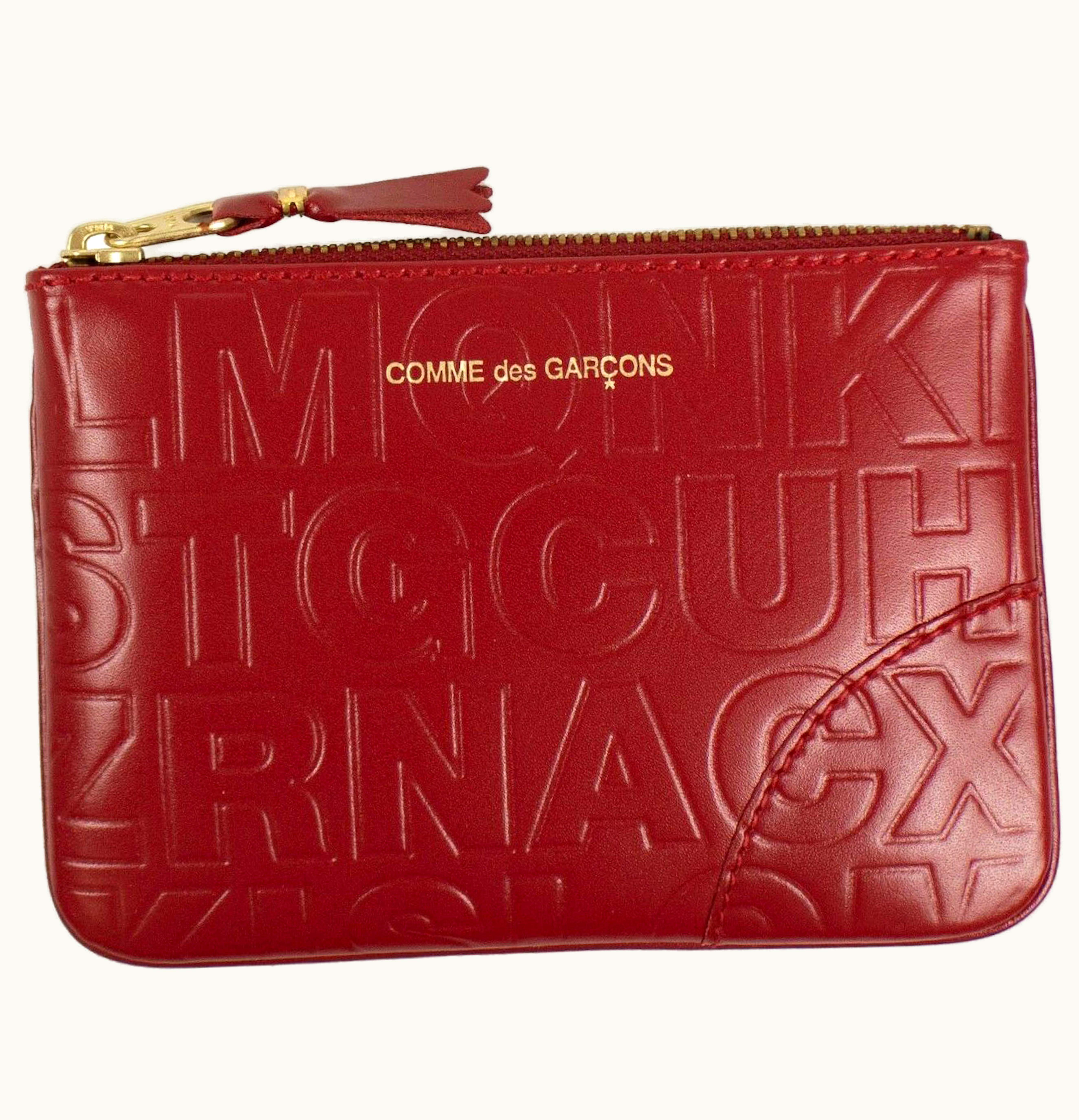 Comme Des Garçons Comme des Garcons SA810EC Wallet Letter Embosssed Red