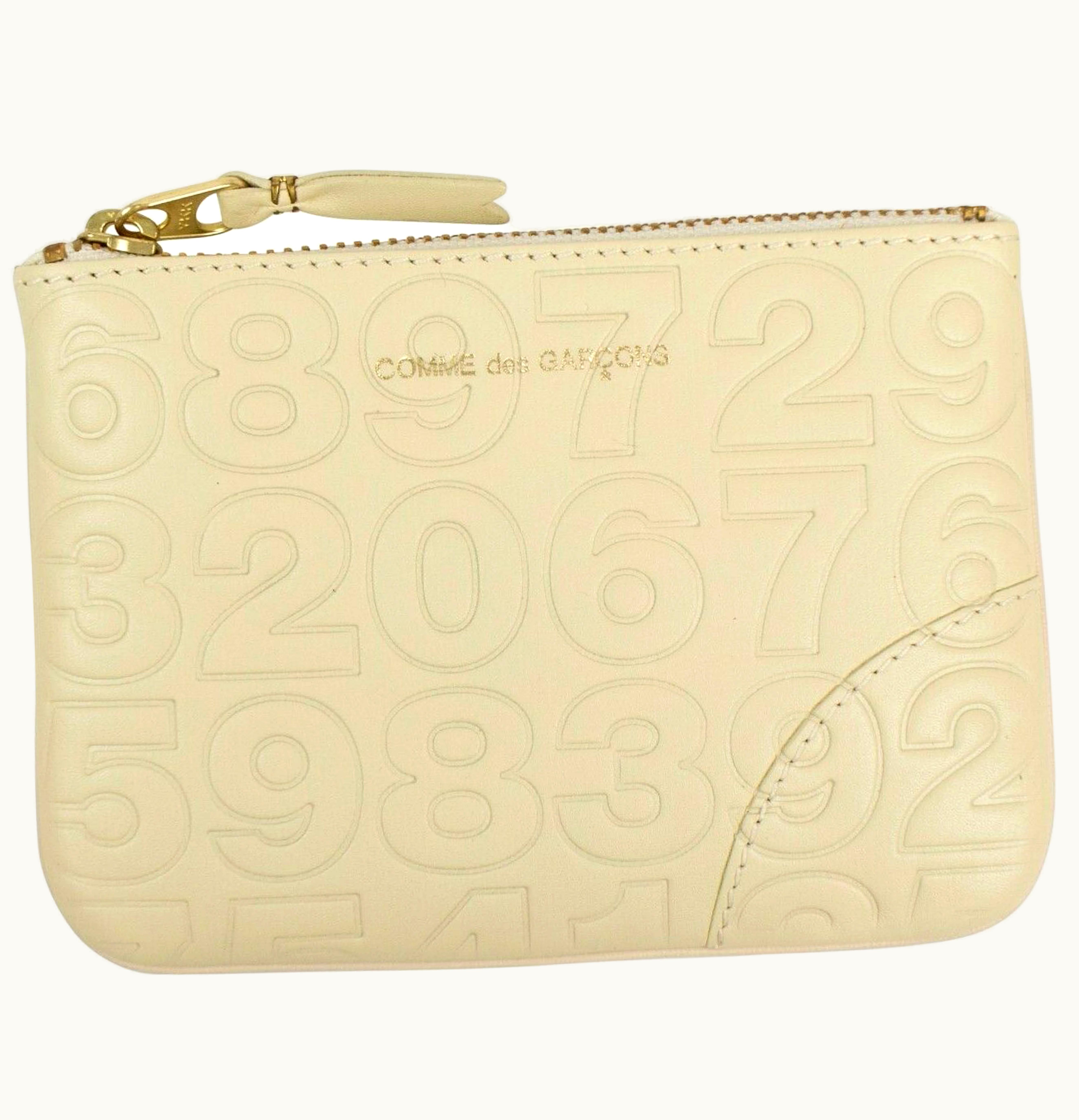 Comme Des Garçons Comme des Garcons SA810ED Wallet Number Embossed Off White