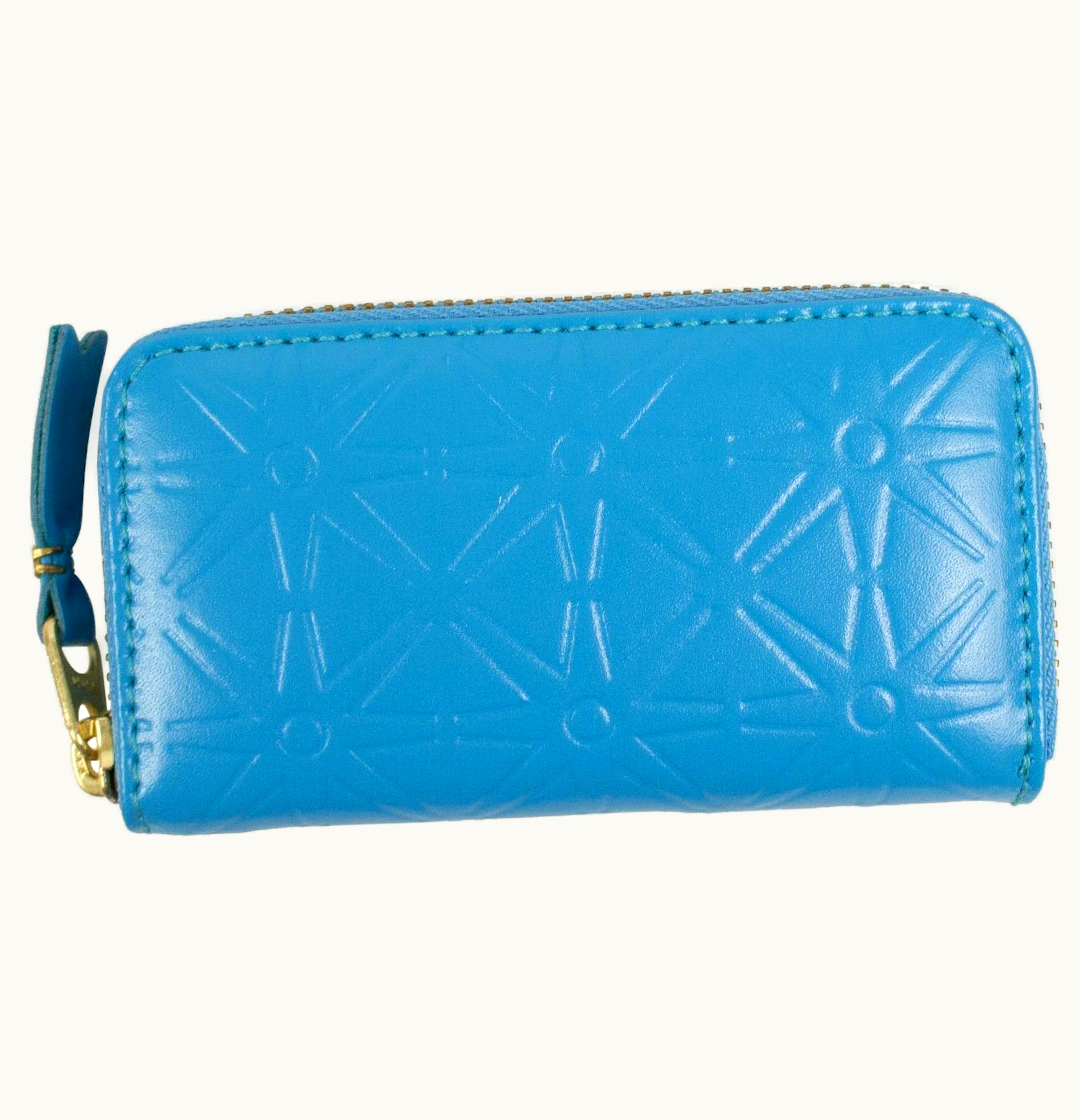 Comme Des Garçons Comme des Garcons SA410XECA Wallet Colour Embossed A Mini Blue
