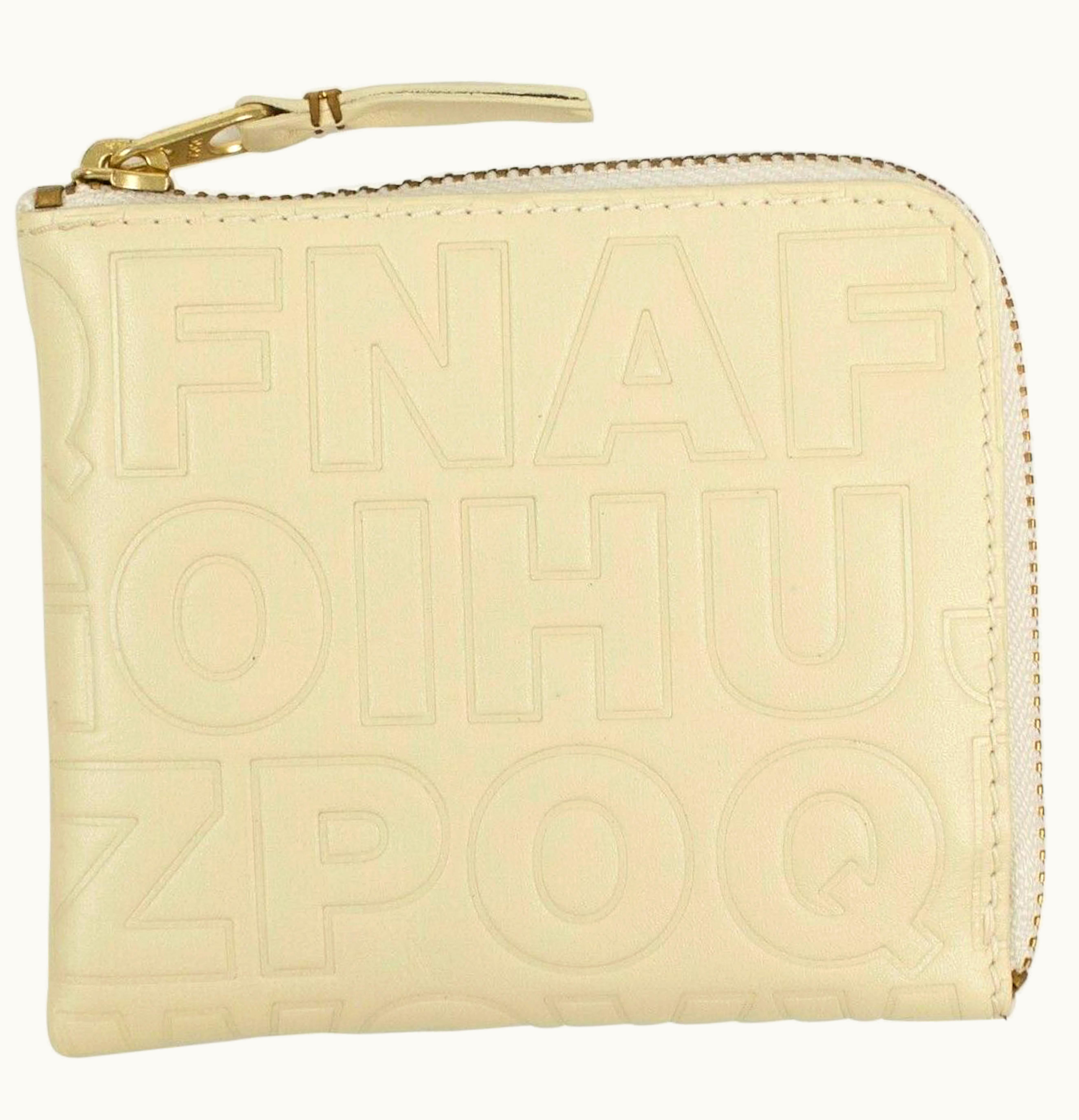 Comme Des Garçons Comme des Garcons SA310EC Wallet Letter Embosssed Slim Off White