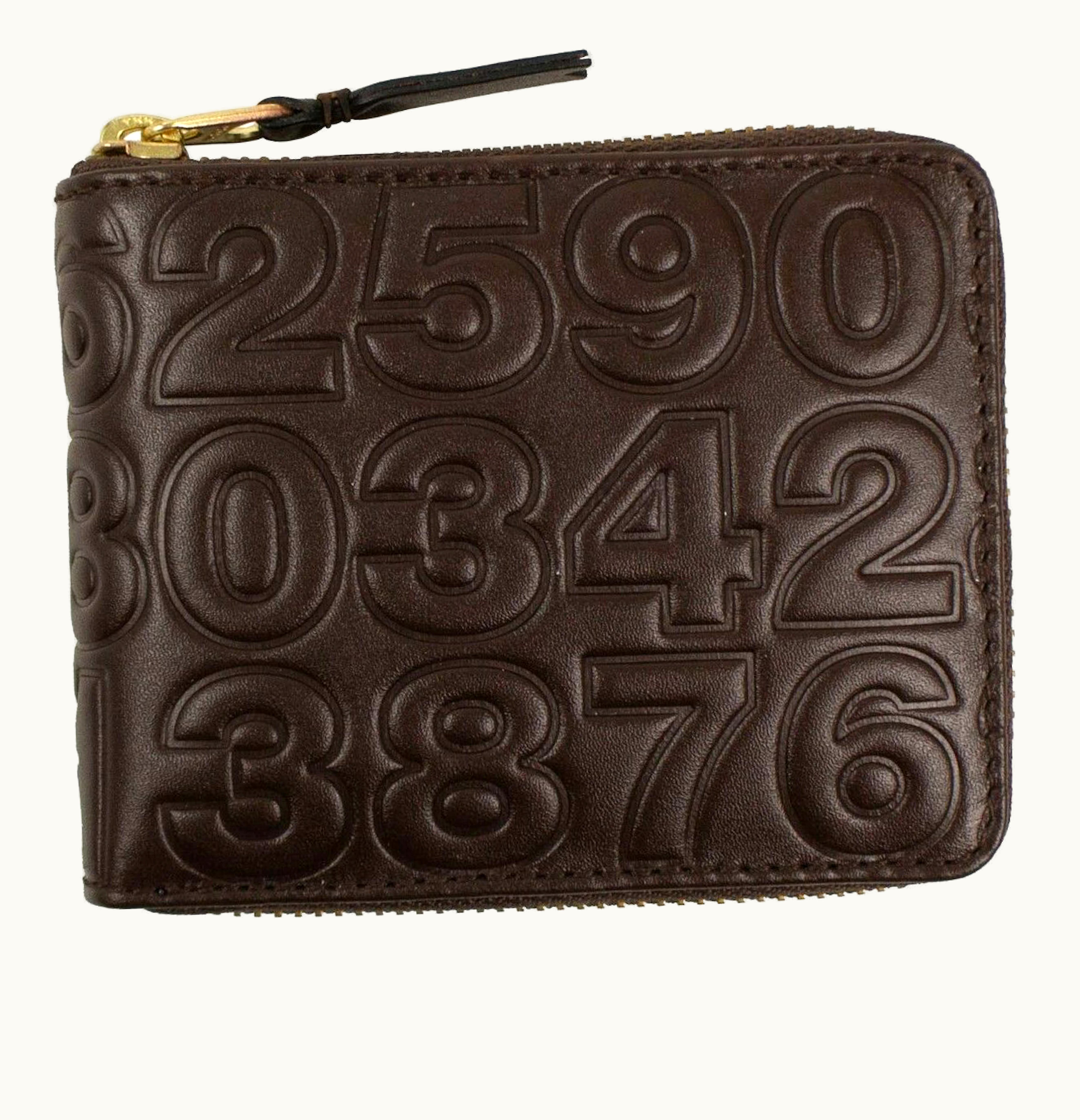 Comme Des Garçons Comme des Garcons SA710ED Wallet Number Embossed Small Brown