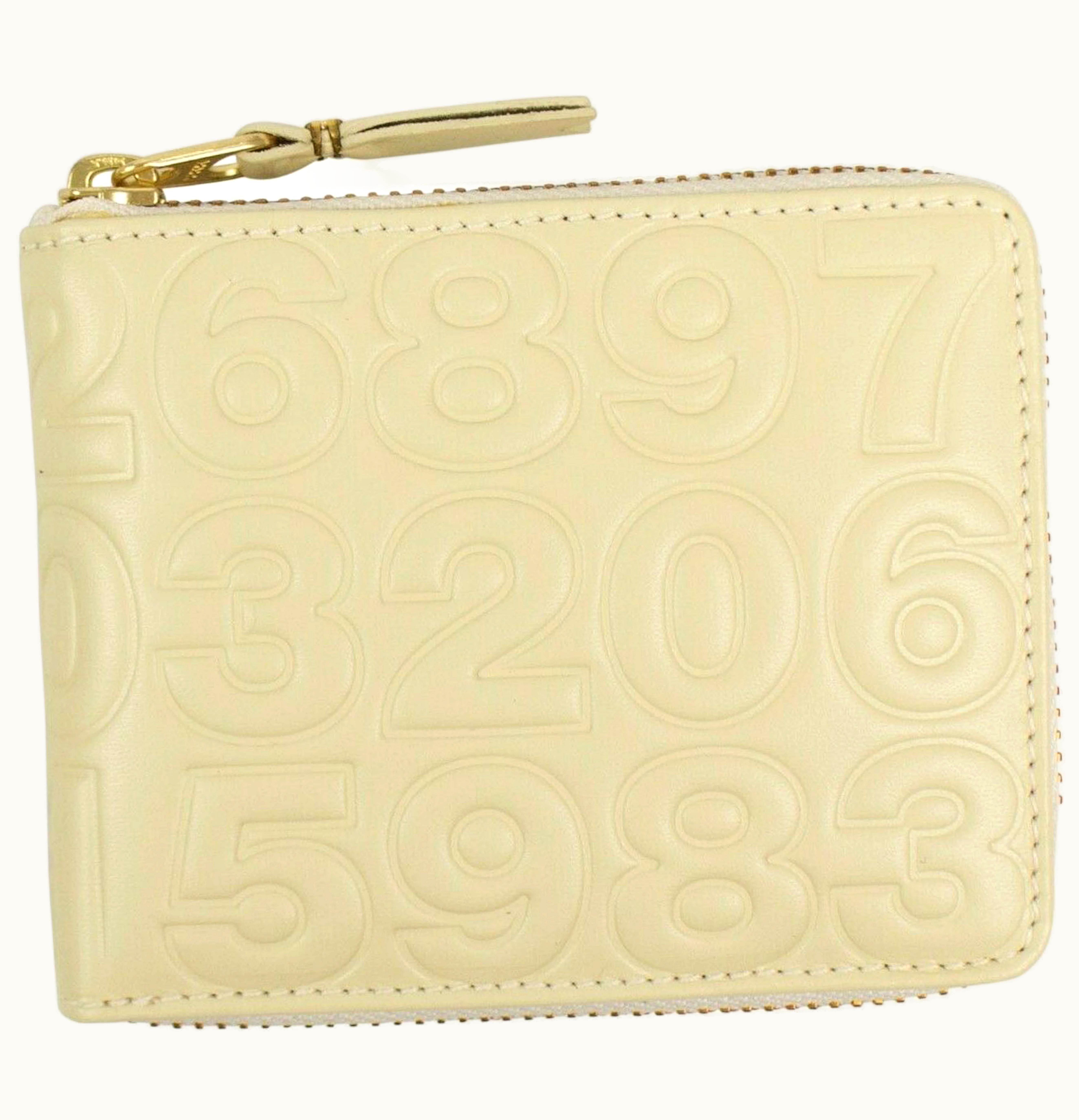 Comme Des Garçons Comme des Garcons SA710ED Wallet Number Embossed Small Off White