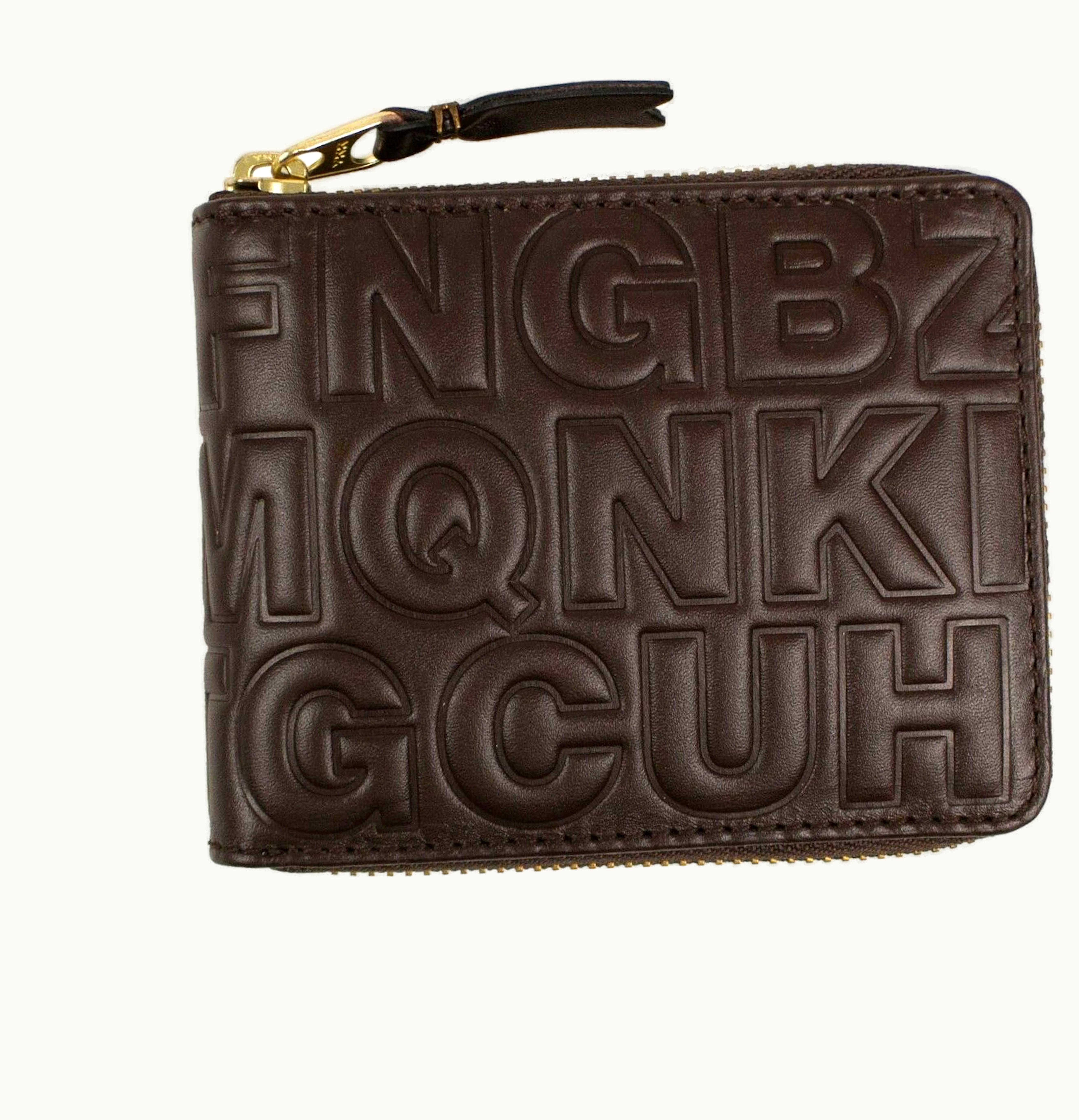 Comme Des Garçons Comme des Garcons SA710EC Wallet Letter Embossed Small Brown