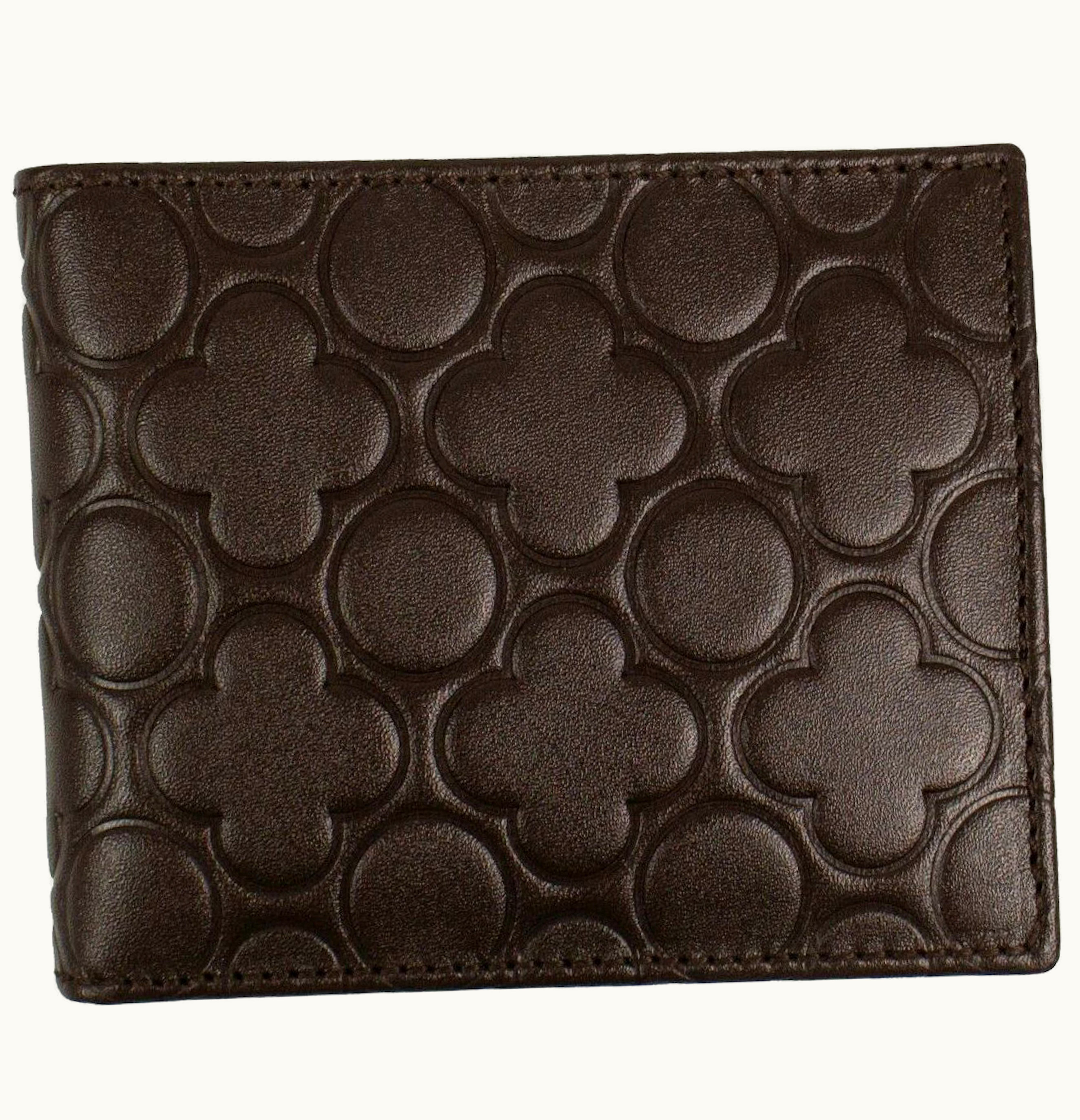 Comme Des Garçons Comme des Garcons SA610EB Bifold Wallet Classic Embossed Brown