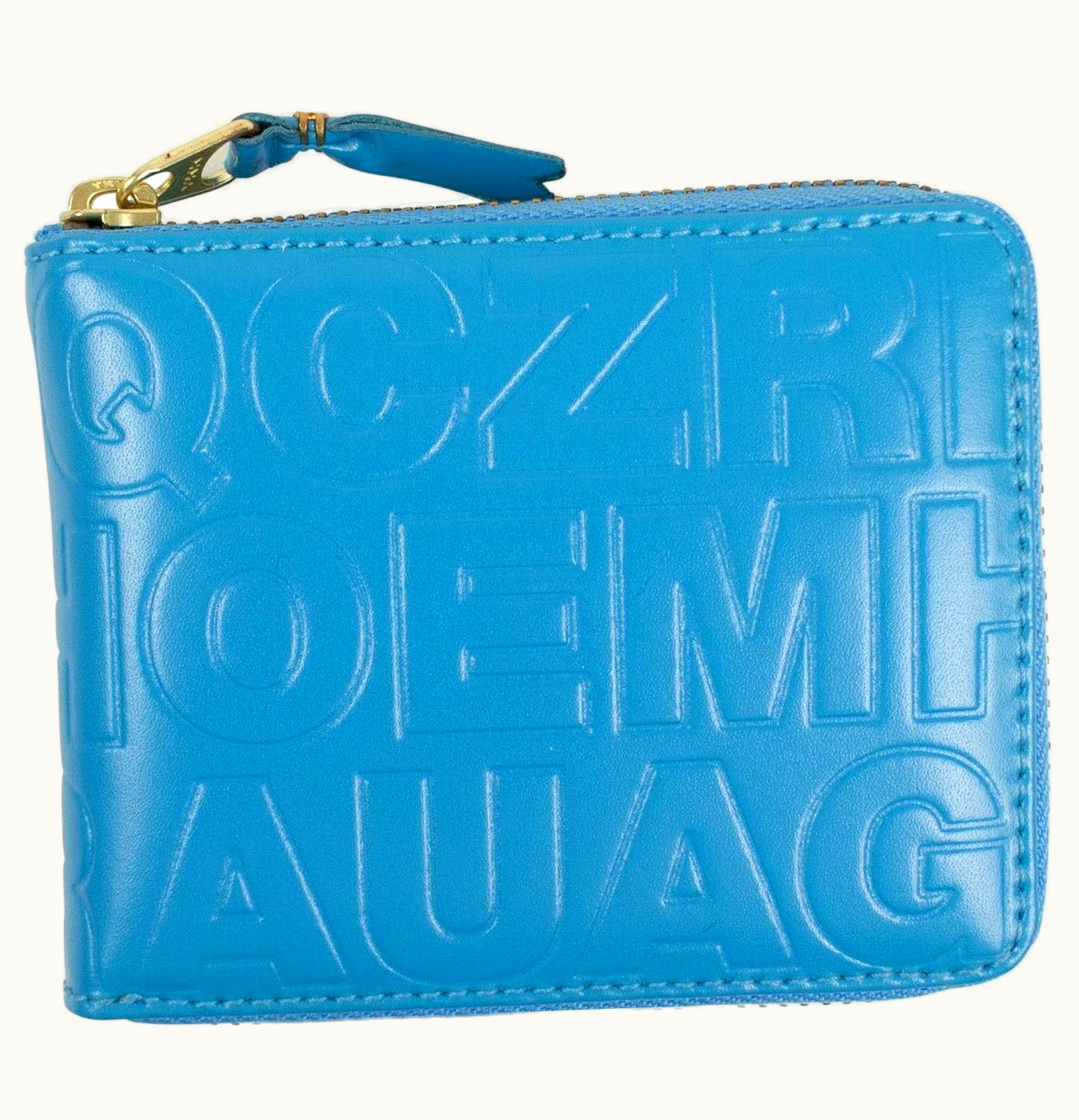 Comme Des Garçons Comme des Garcons SA710EC Wallet Letter Embossed Small Blue