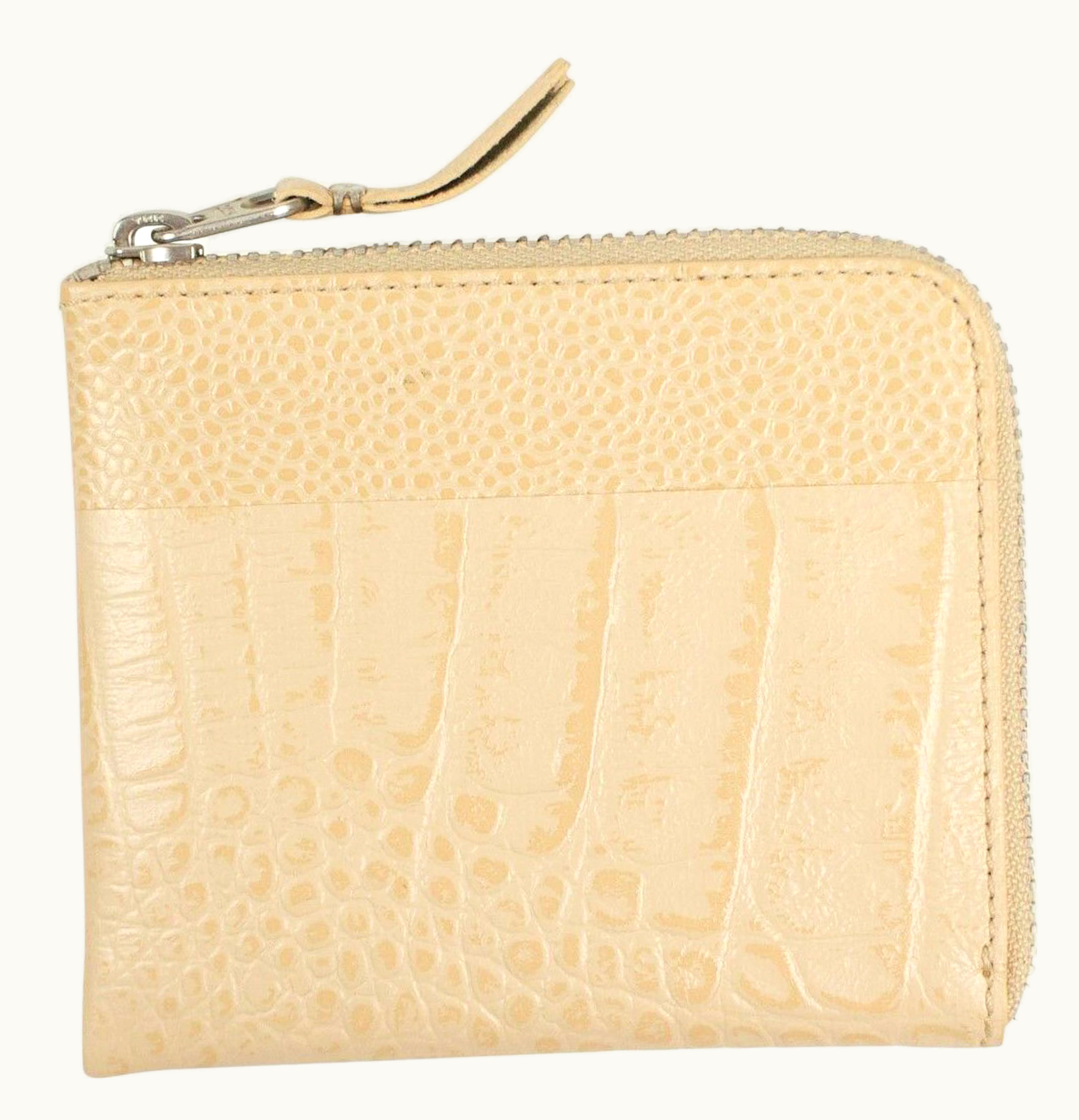 Comme Des Garçons Comme des Garcons SA3100RP Wallet Reptile Embossed Off White