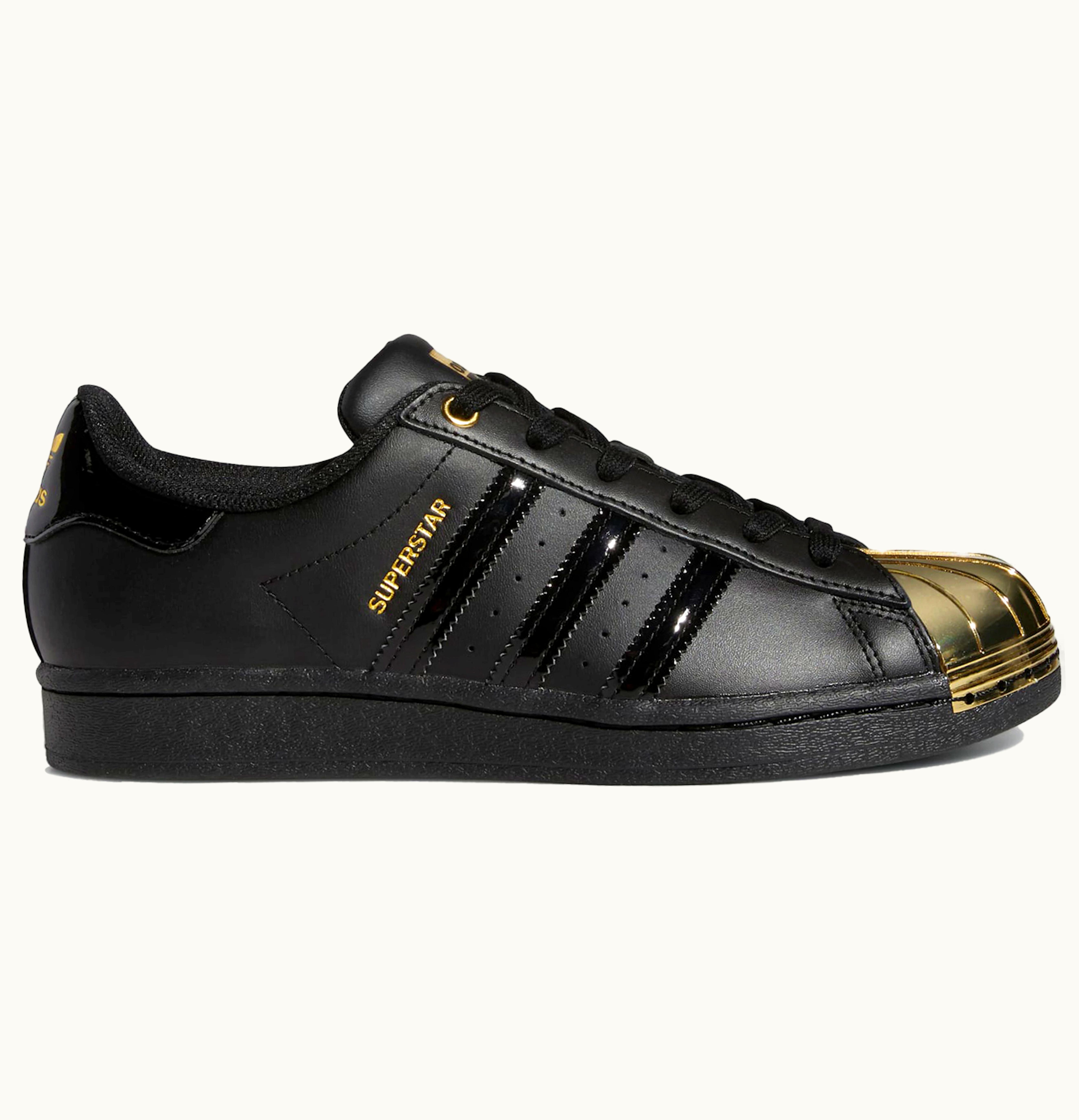 Adidas Adidas Superstar Metal Toe Black Gold Metallic Womens
