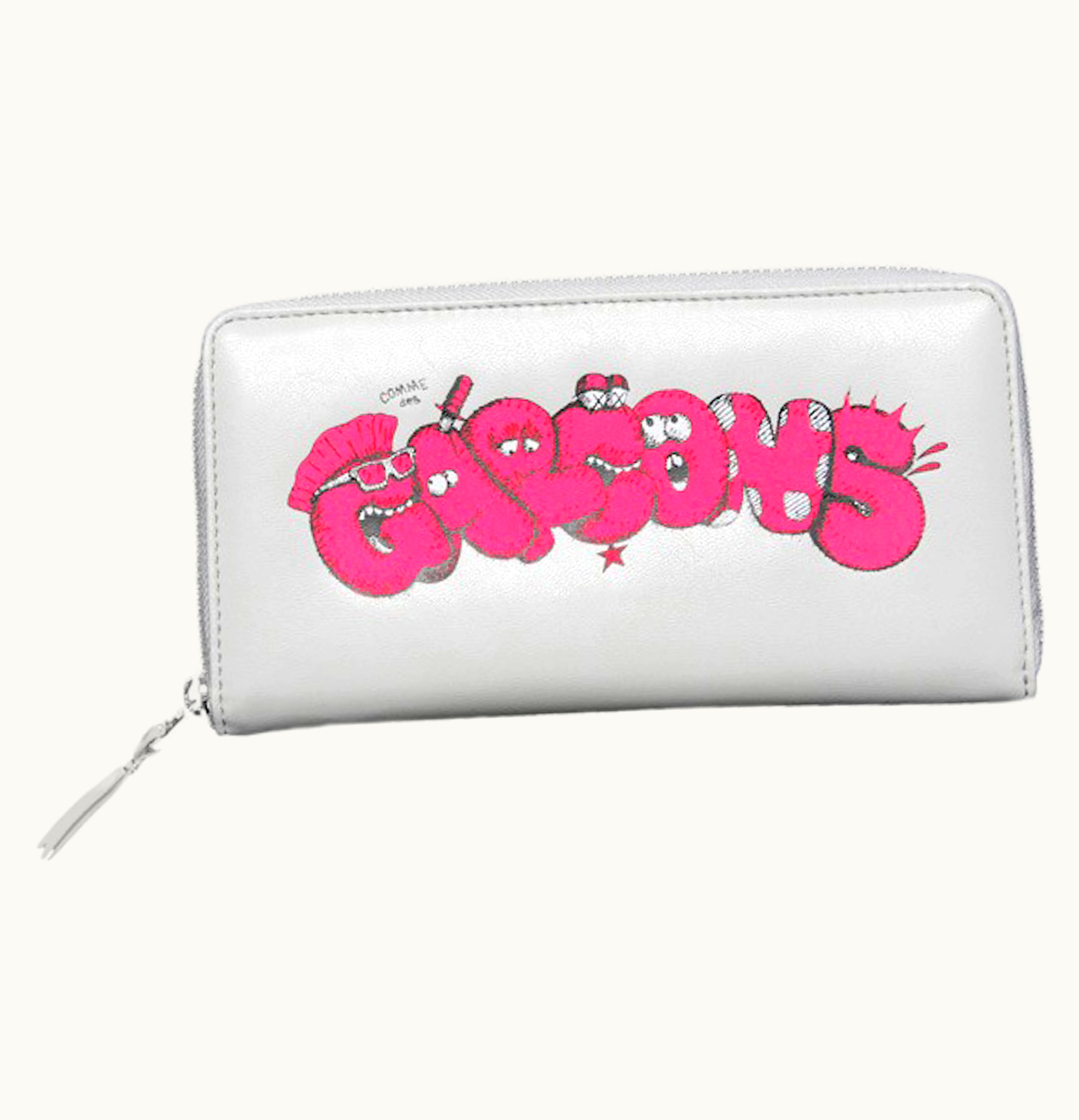 Comme Des Garçons Comme des Garcons x Kaws Zip Around Wallet Large White