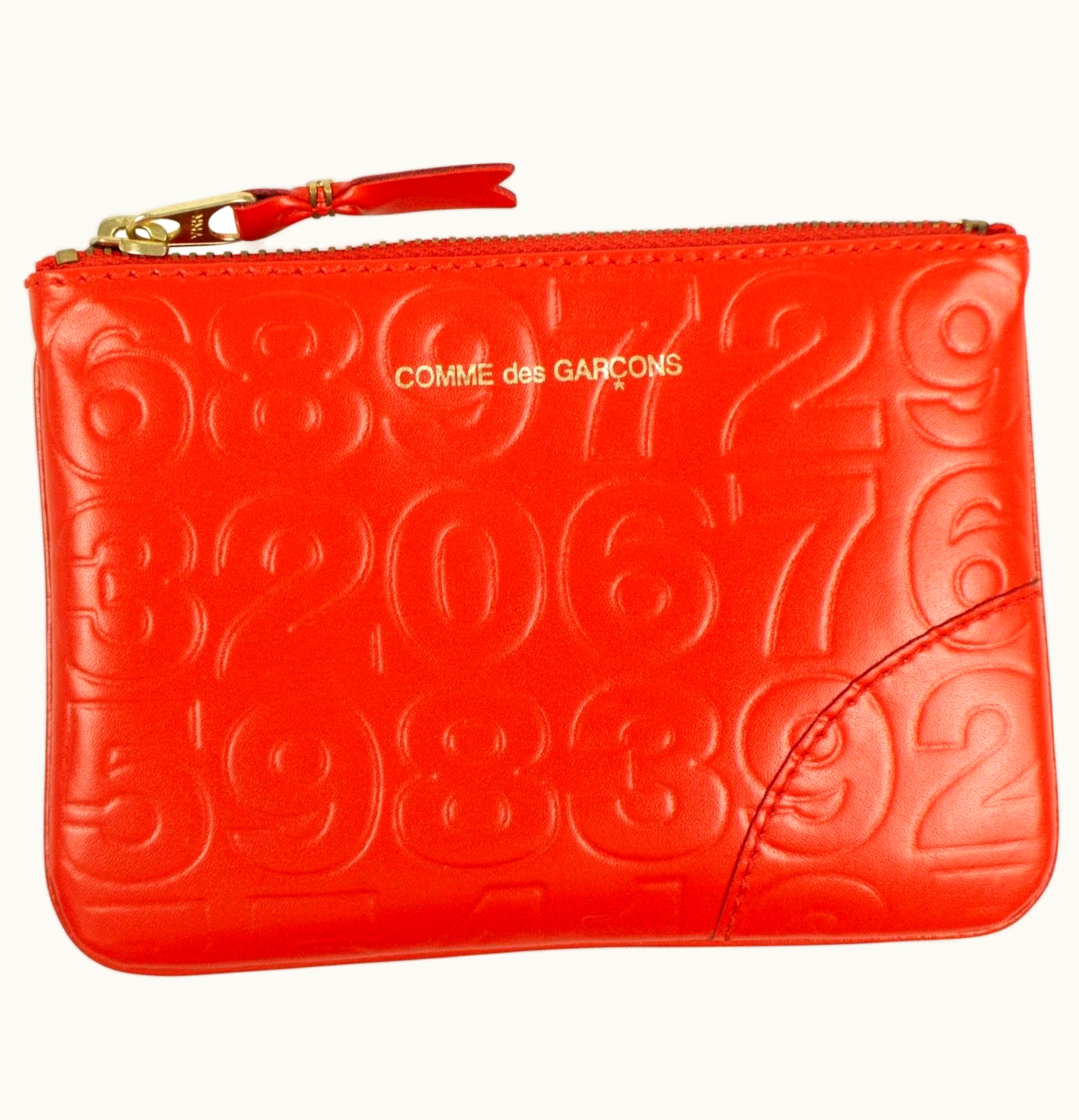 Comme Des Garçons Comme des Garcons SA810ED Wallet Number Embossed Orange
