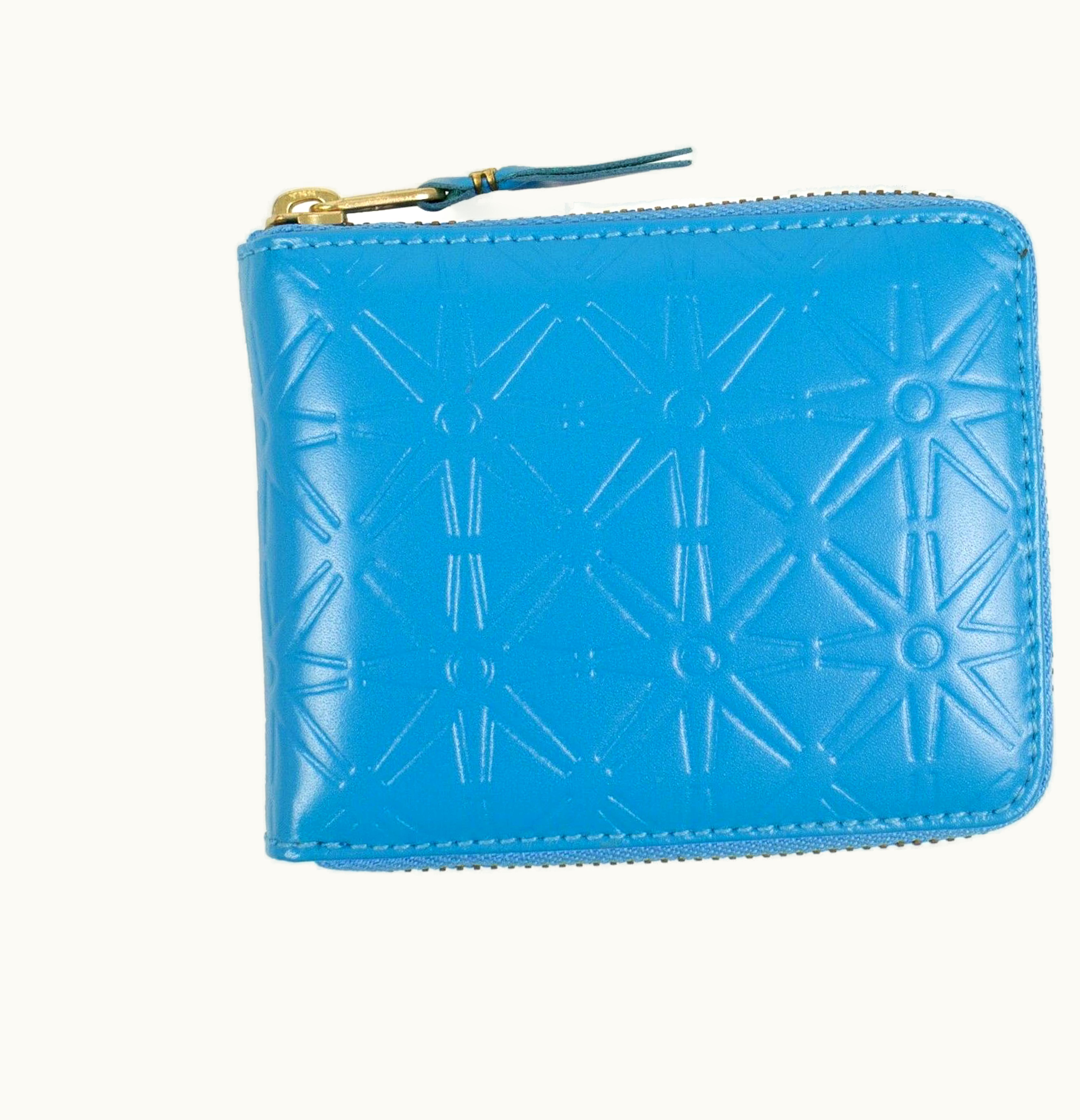 Comme Des Garçons Comme des Garcons SA710EA Wallet Star Embossed Small Blue