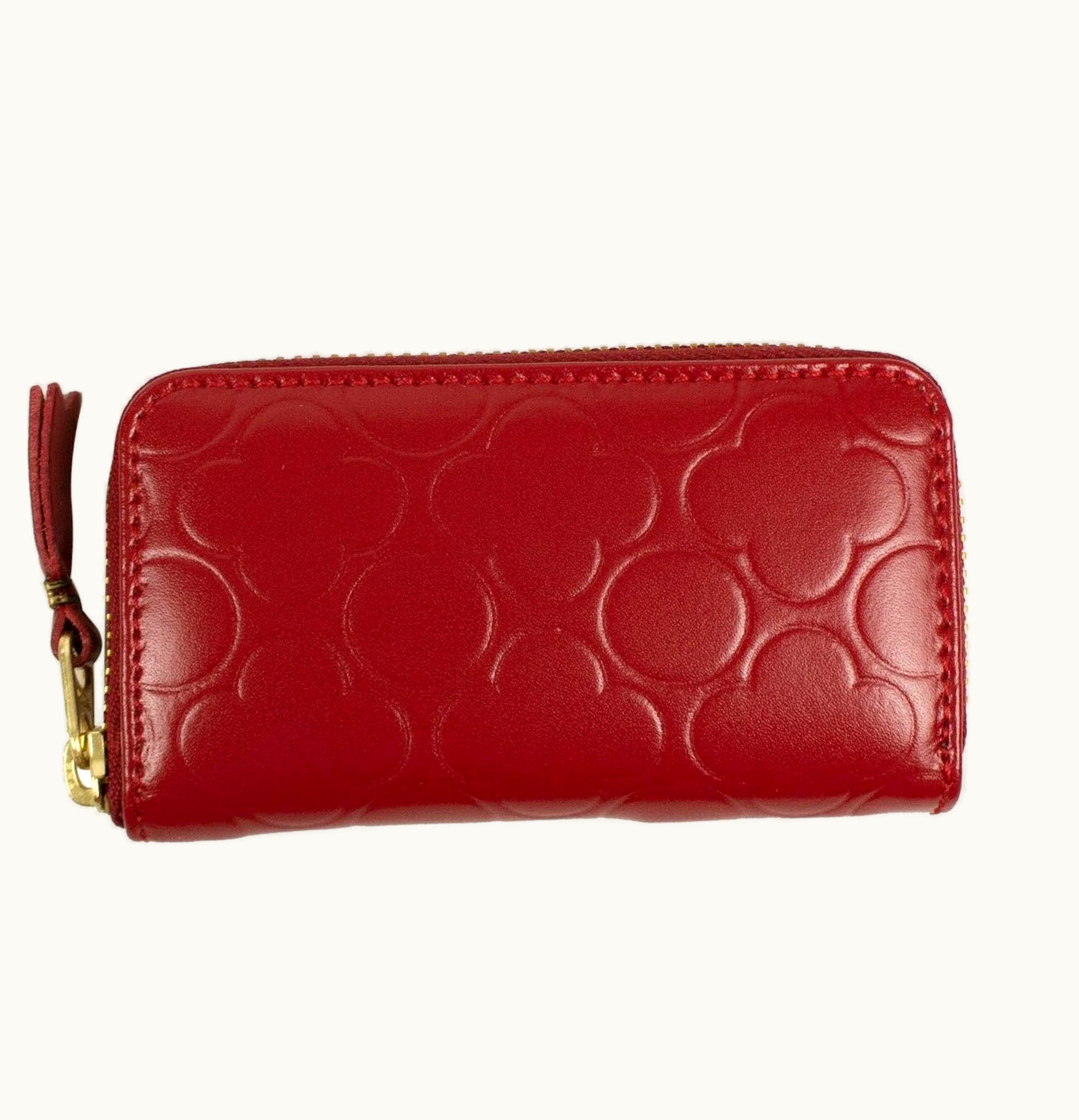 Comme Des Garçons Comme des Garcons SA410XECB Wallet Colour Embossed B Mini Red