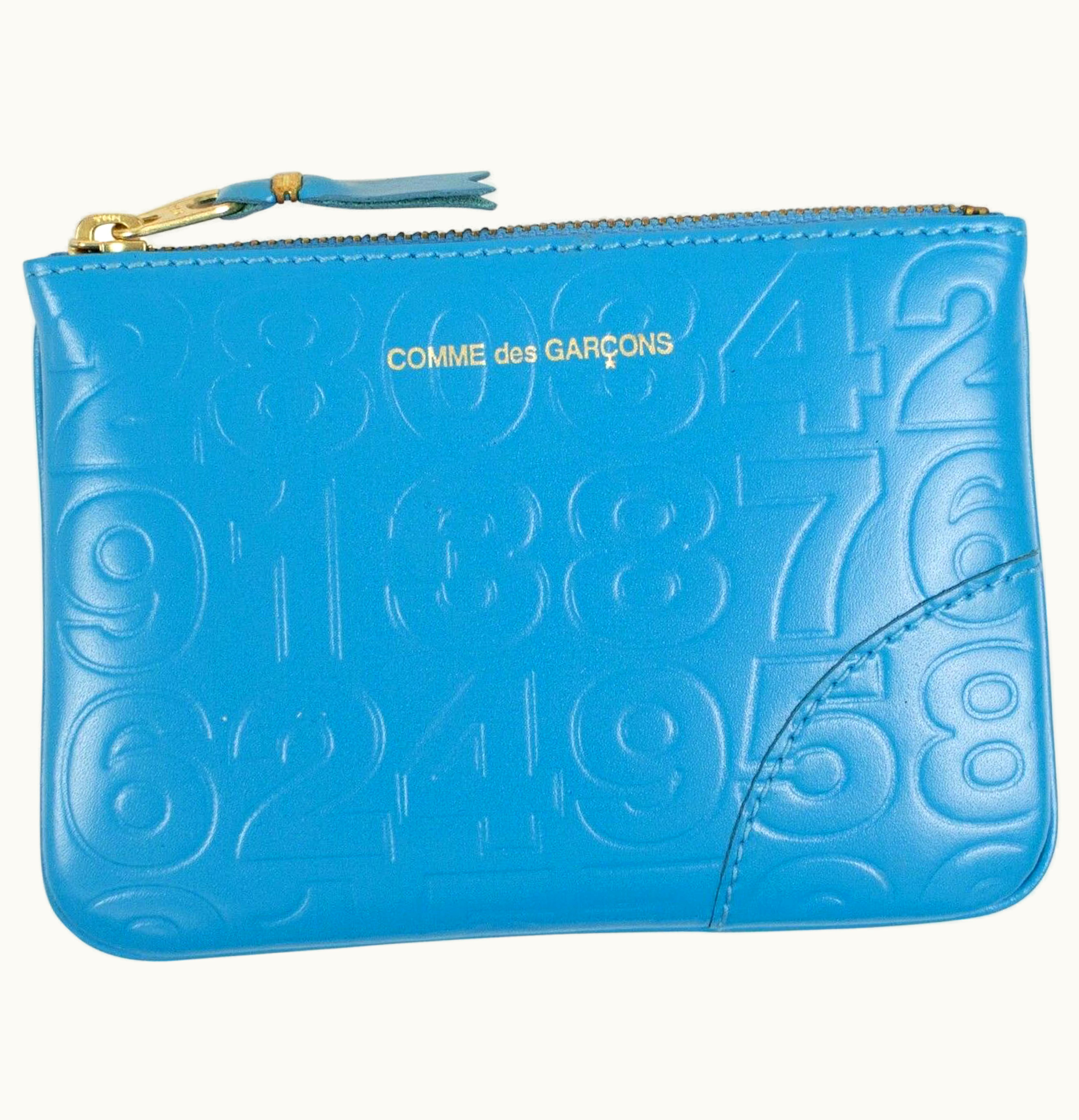 Comme Des Garçons Comme des Garcons SA810ED Wallet Number Embossed Blue